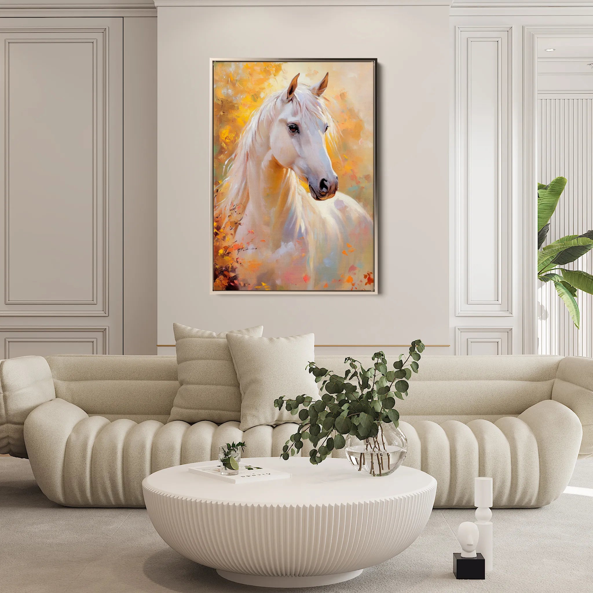 Horses 271 Canvas Art 60 x 40 cm / Black