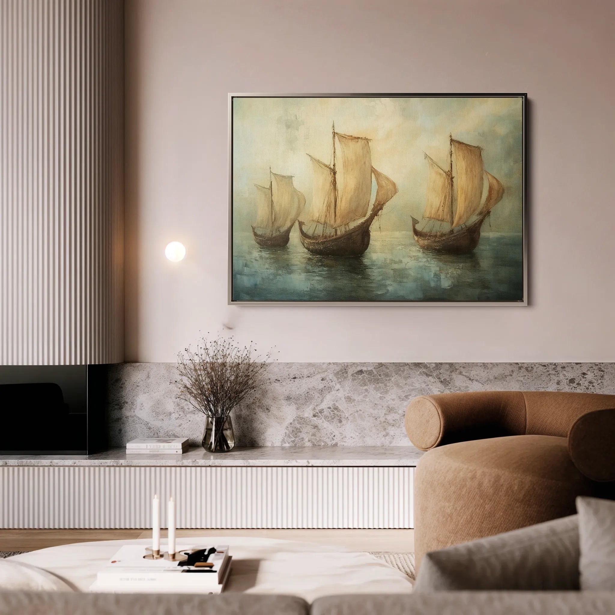 Landscape 272 Canvas Art 60 x 40 cm / Black