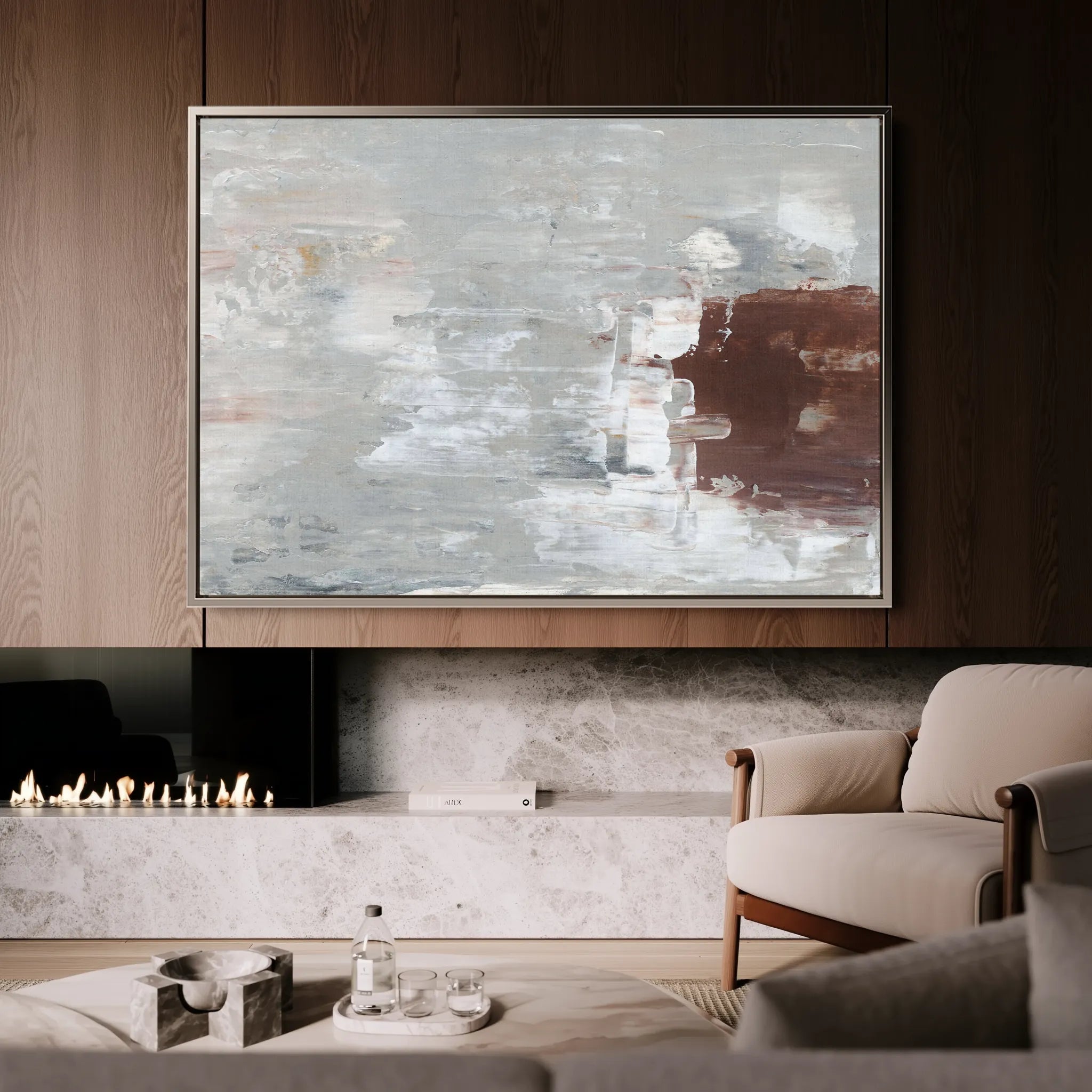 Abstract 273 Canvas Art 60 x 40 cm / Black