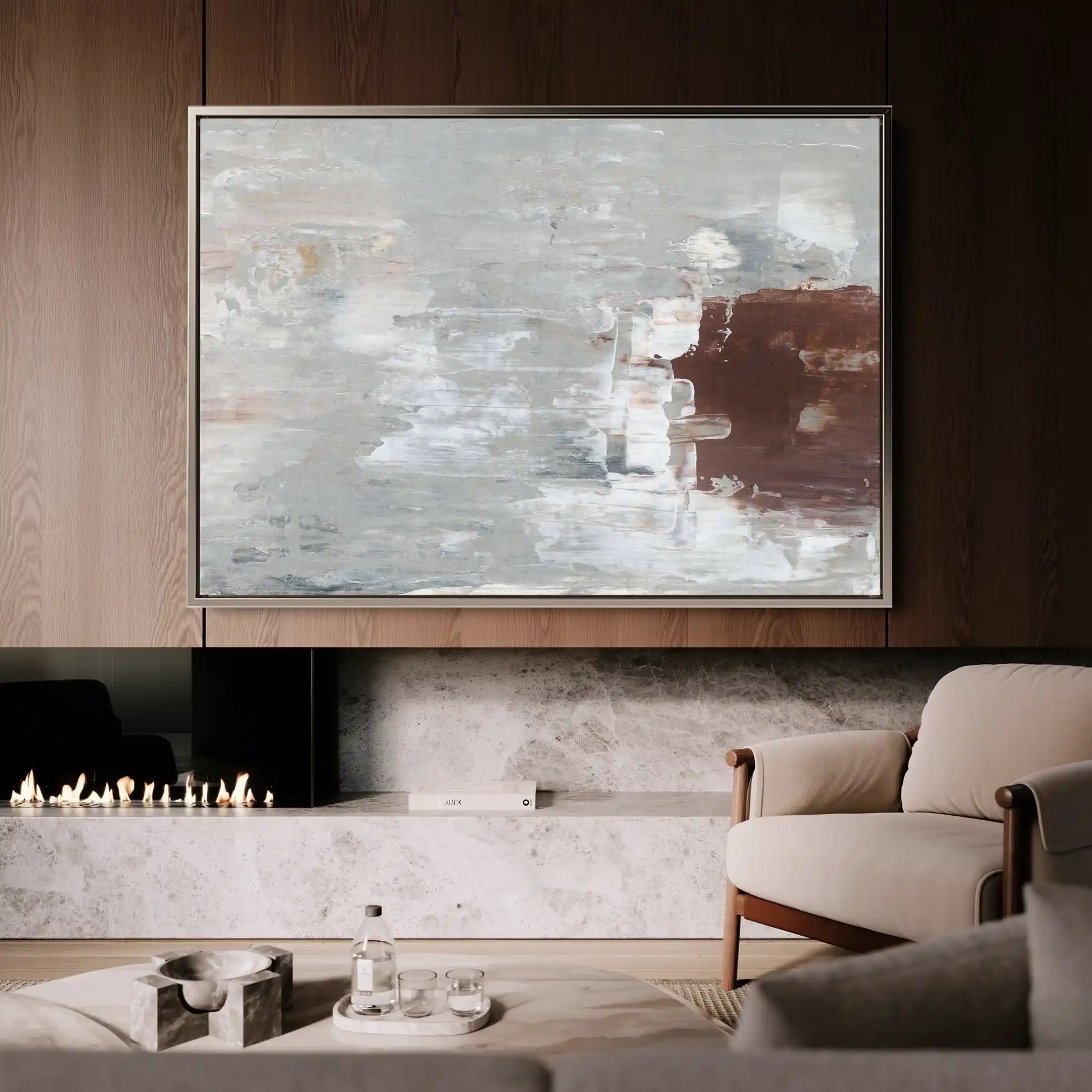 Abstract 273 Canvas Art 60 x 40 cm / Black