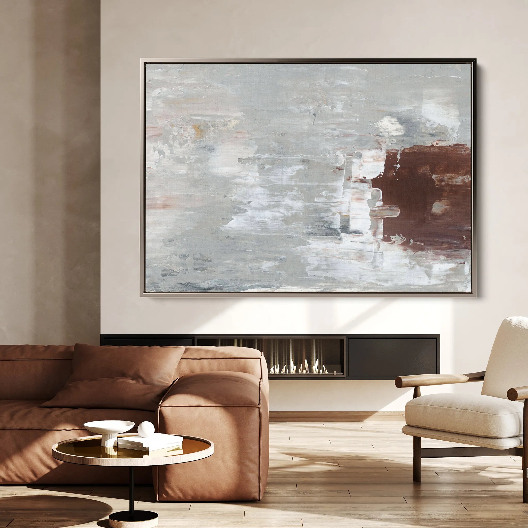 Abstract 273 Canvas Art 60 x 40 cm / Black