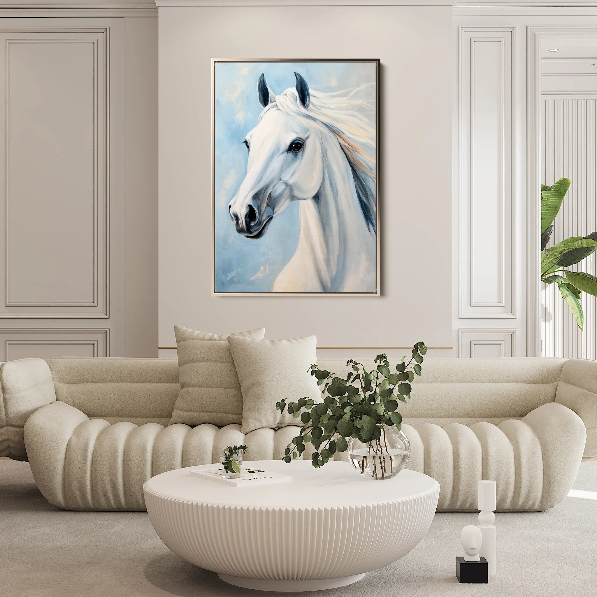Horses 273 Canvas Art 60 x 40 cm / Black