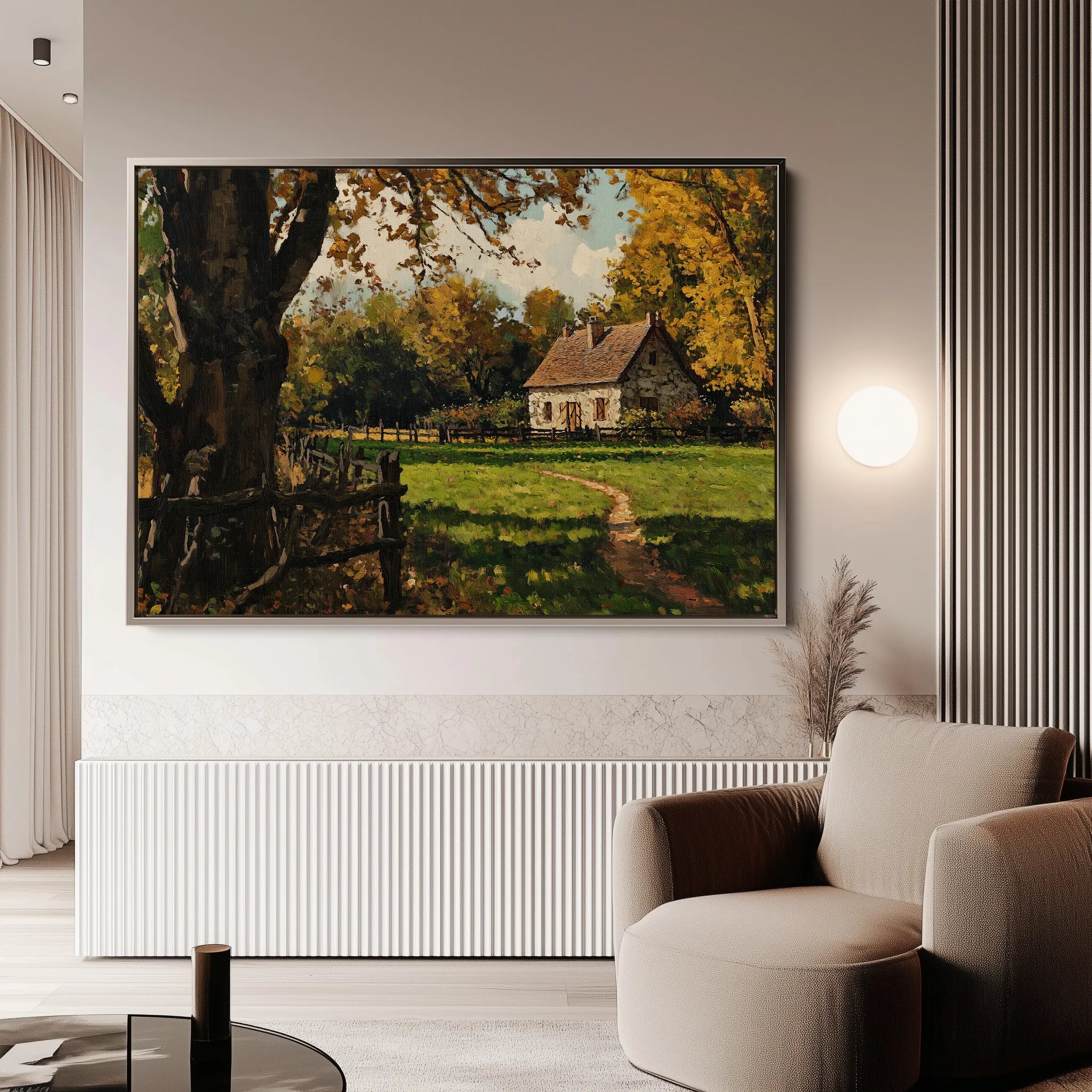 Landscape 274 Canvas Art 60 x 40 cm / Black