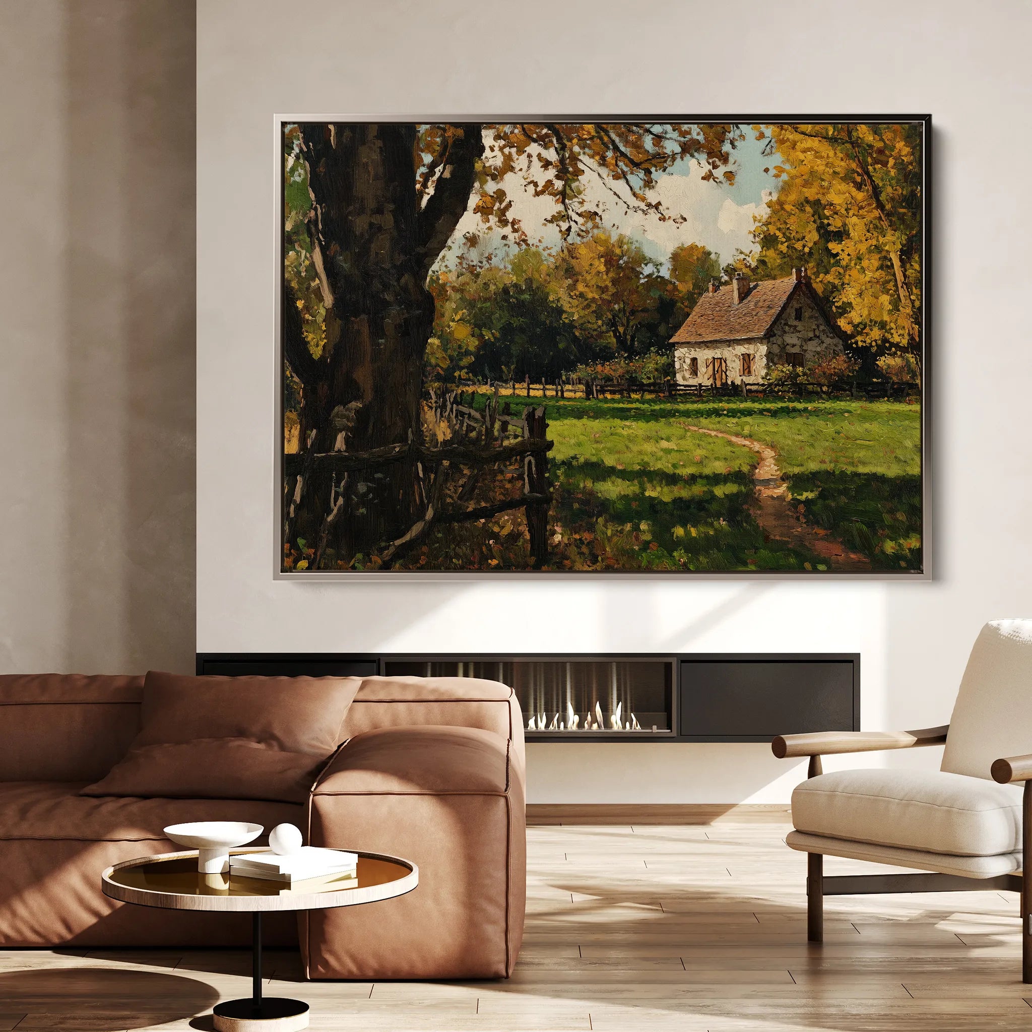 Landscape 274 Canvas Art 60 x 40 cm / Black
