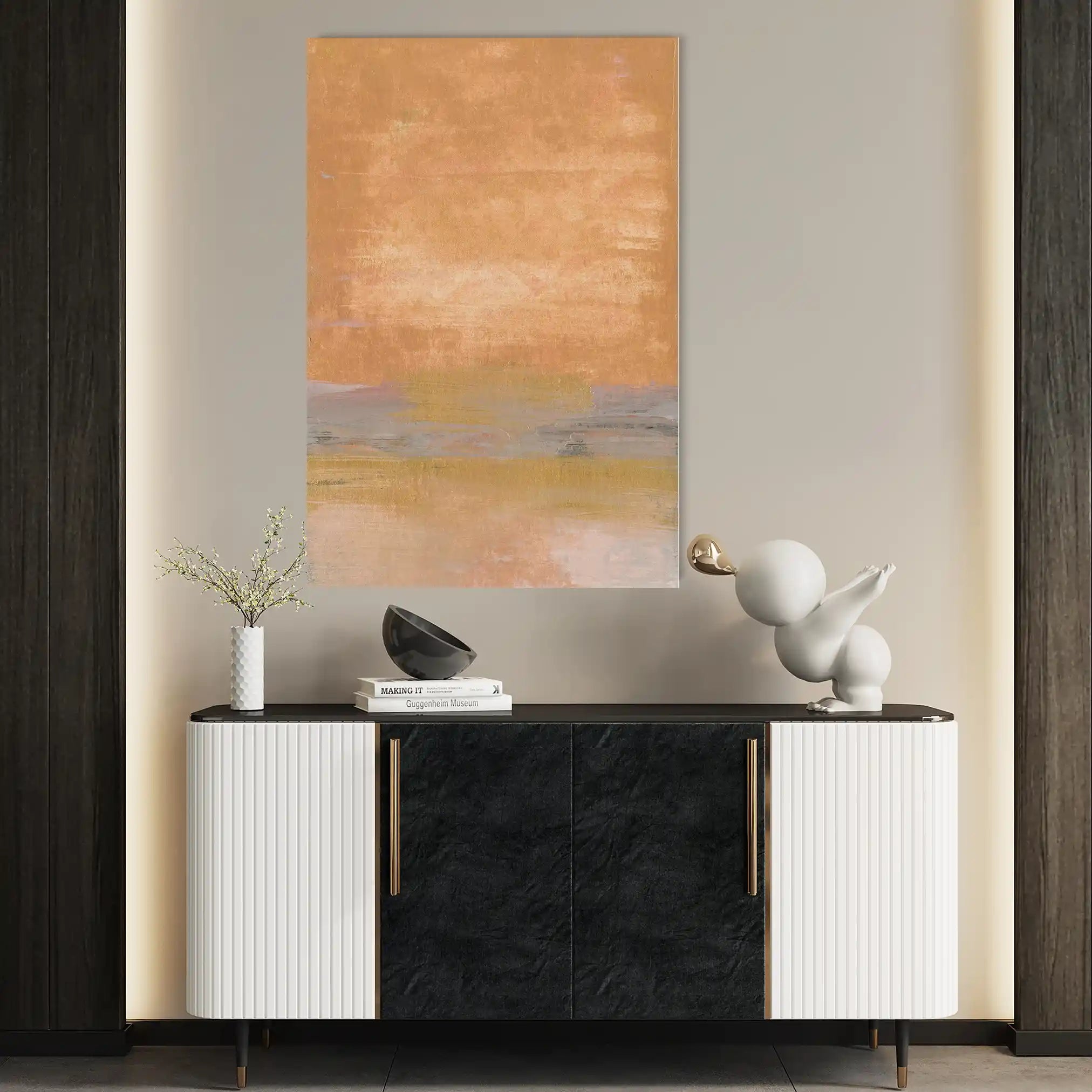 Abstract 275 Canvas Art 60 x 40 cm / Black