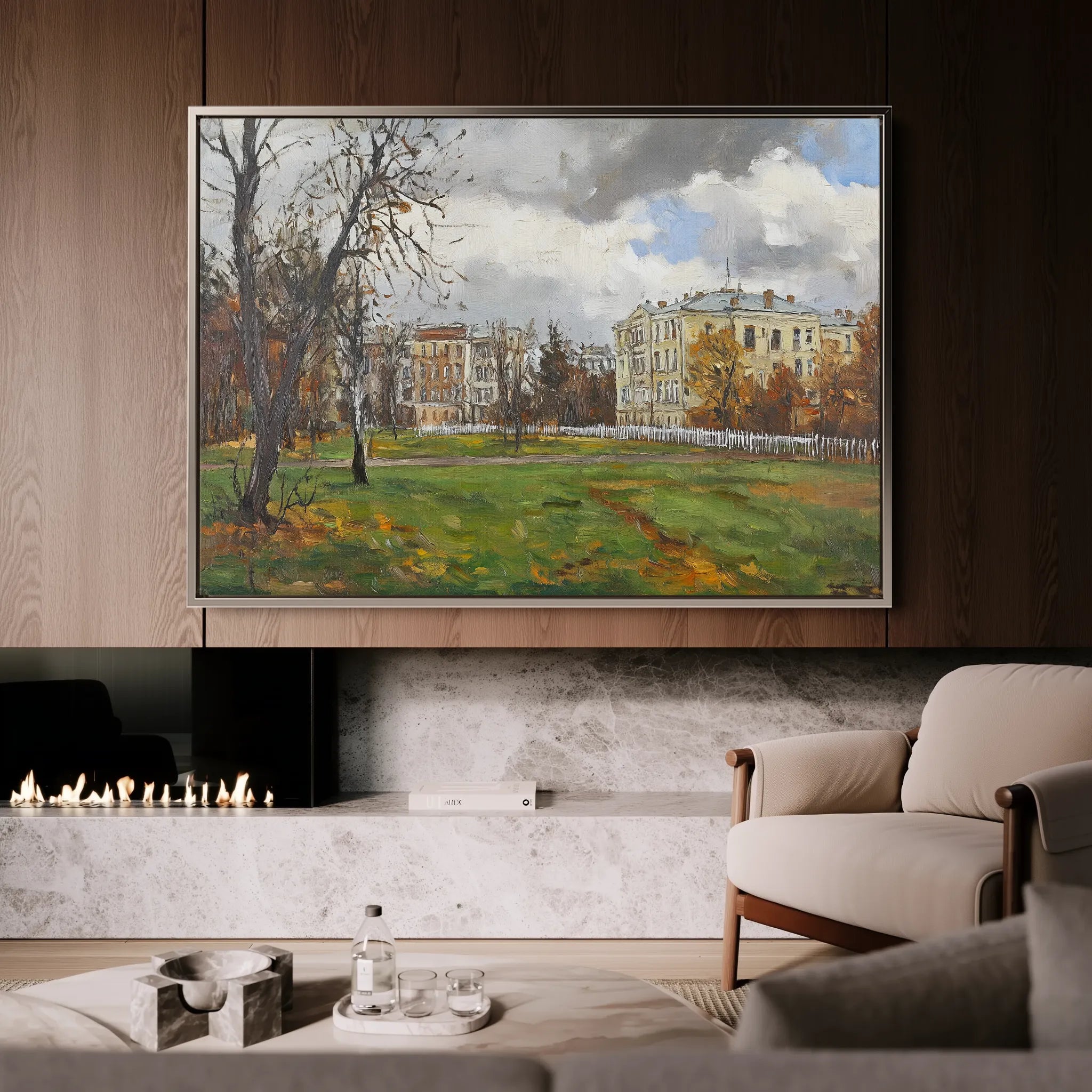 Landscape 275 Canvas Art 60 x 40 cm / Black