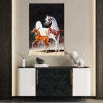 Horses 276 Canvas Art 60 x 40 cm / Black