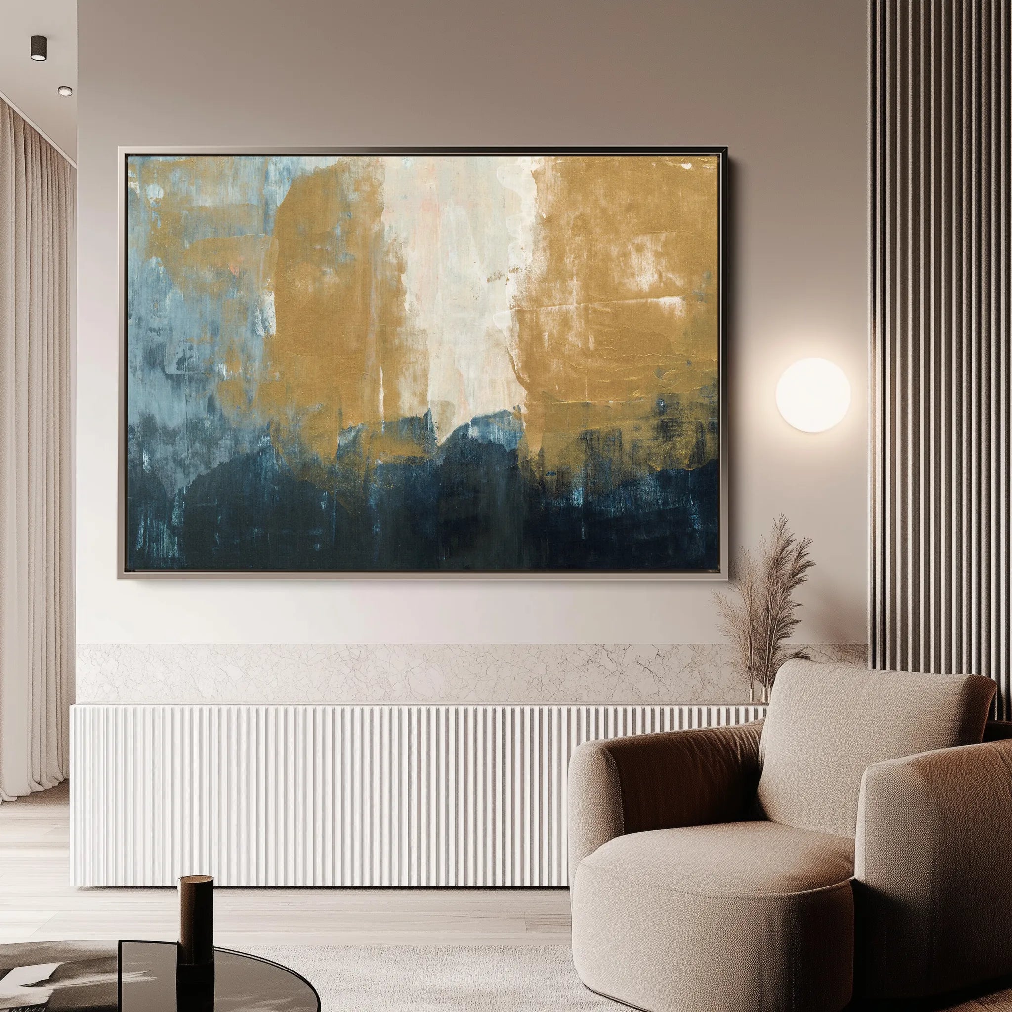 Abstract 277 Canvas Art 60 x 40 cm / Black