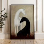 Horses 277 Canvas Art 60 x 40 cm / Black