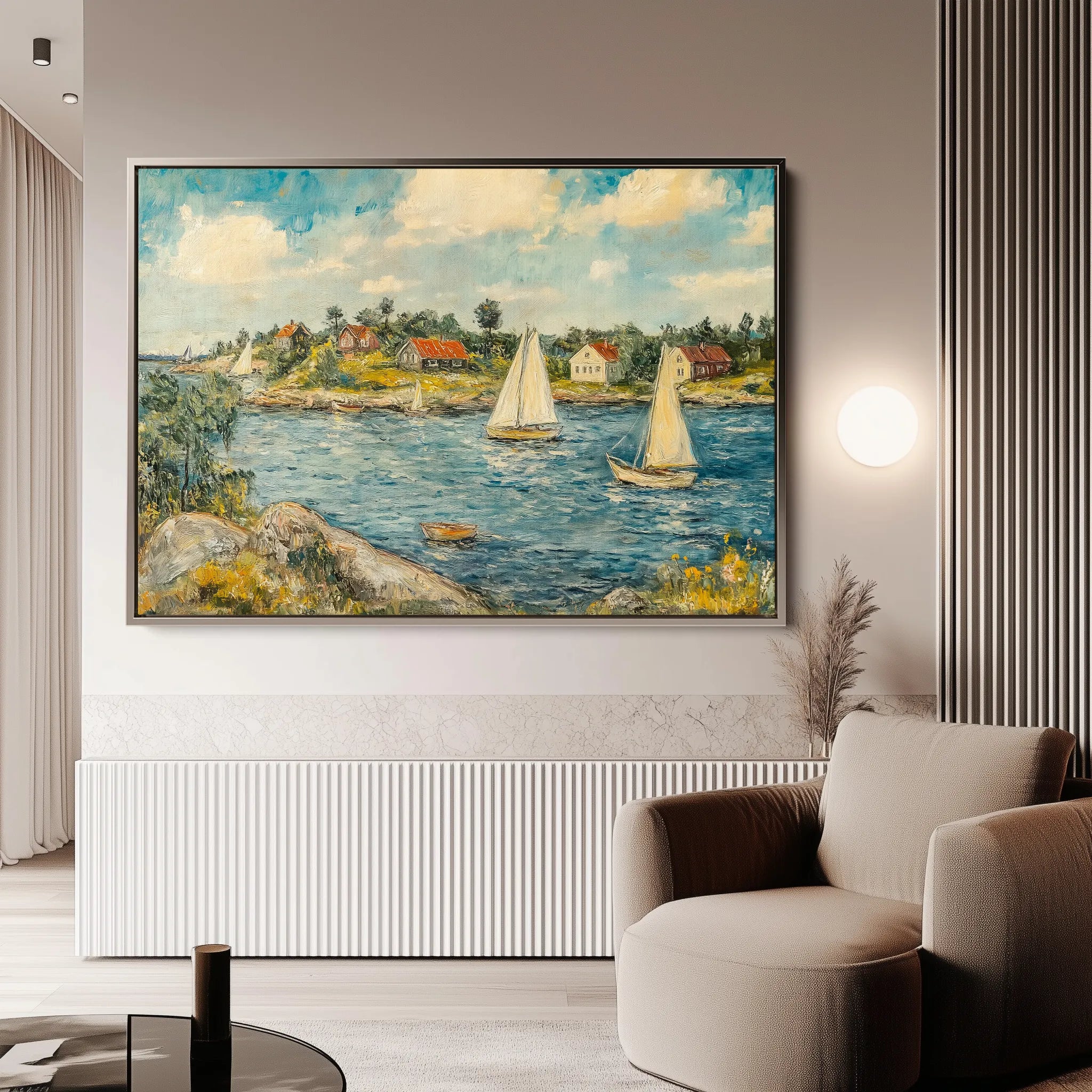 Landscape 277 Canvas Art 60 x 40 cm / Black