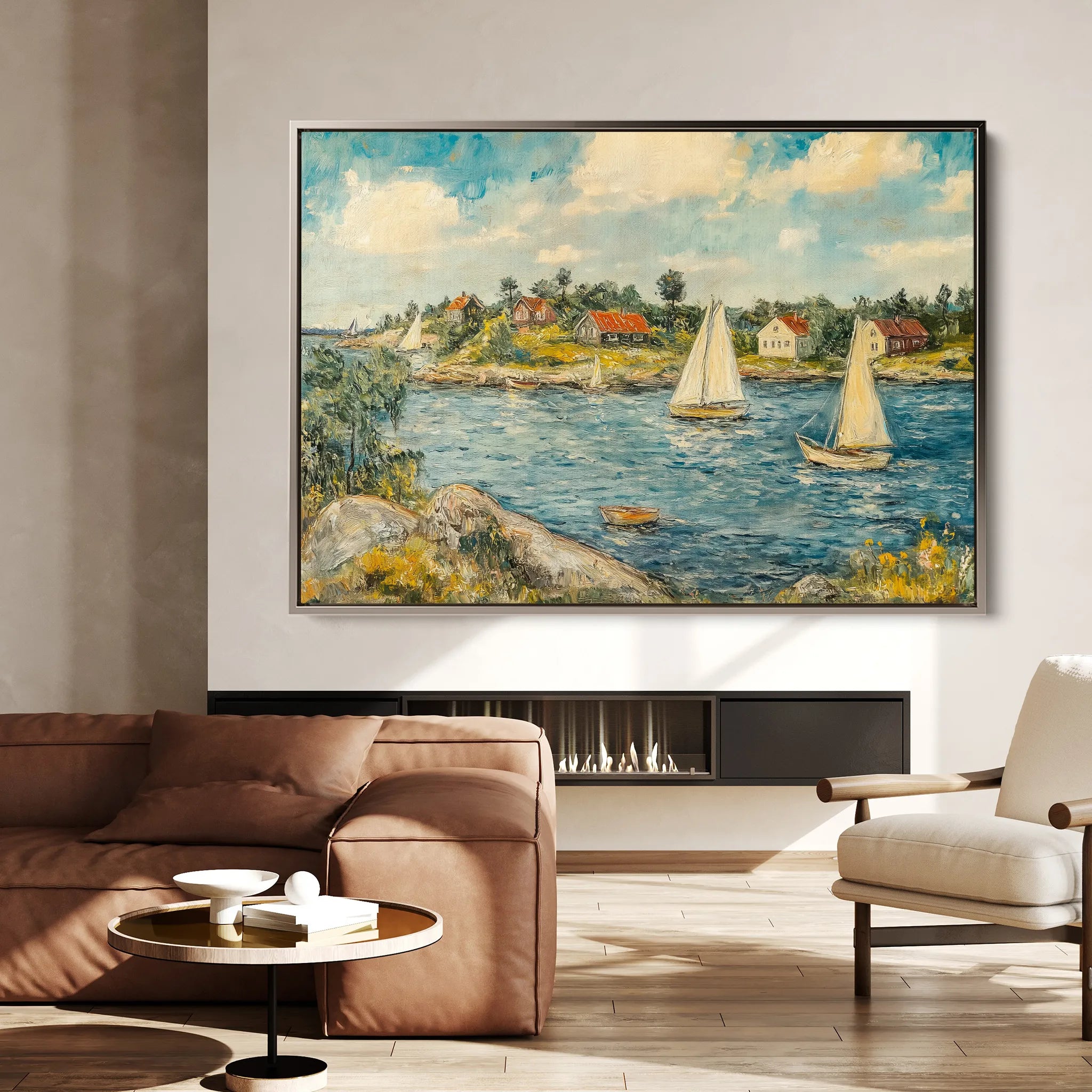 Landscape 277 Canvas Art 60 x 40 cm / Black