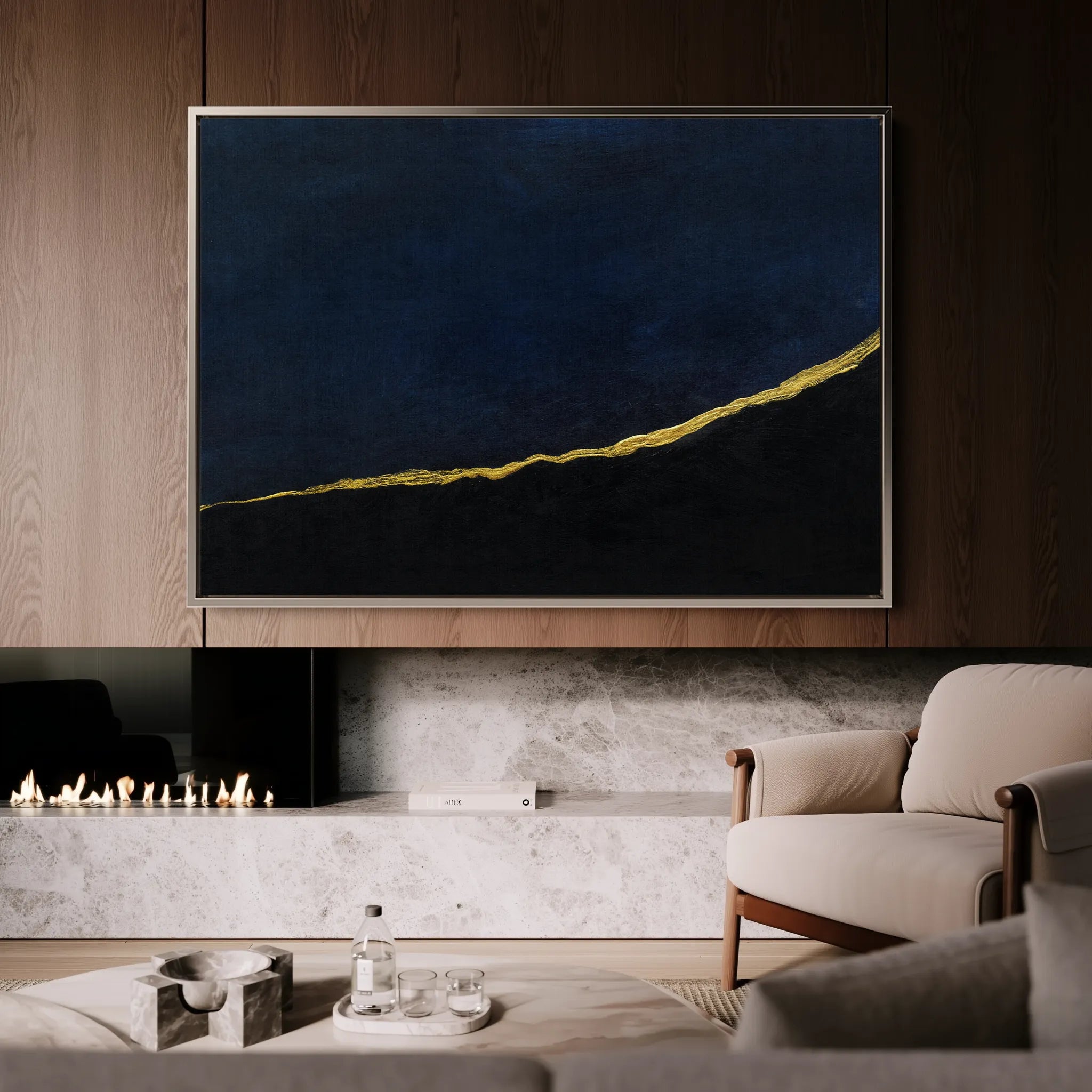 Abstract 278 Canvas Art 60 x 40 cm / Black