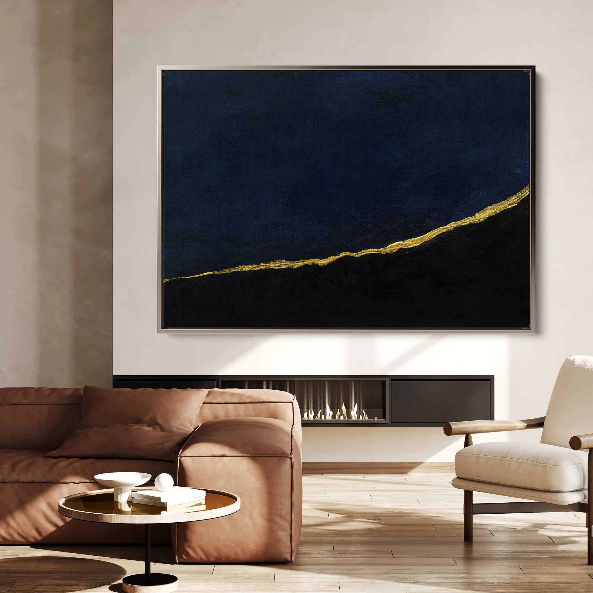 Abstract 278 Canvas Art 60 x 40 cm / Black
