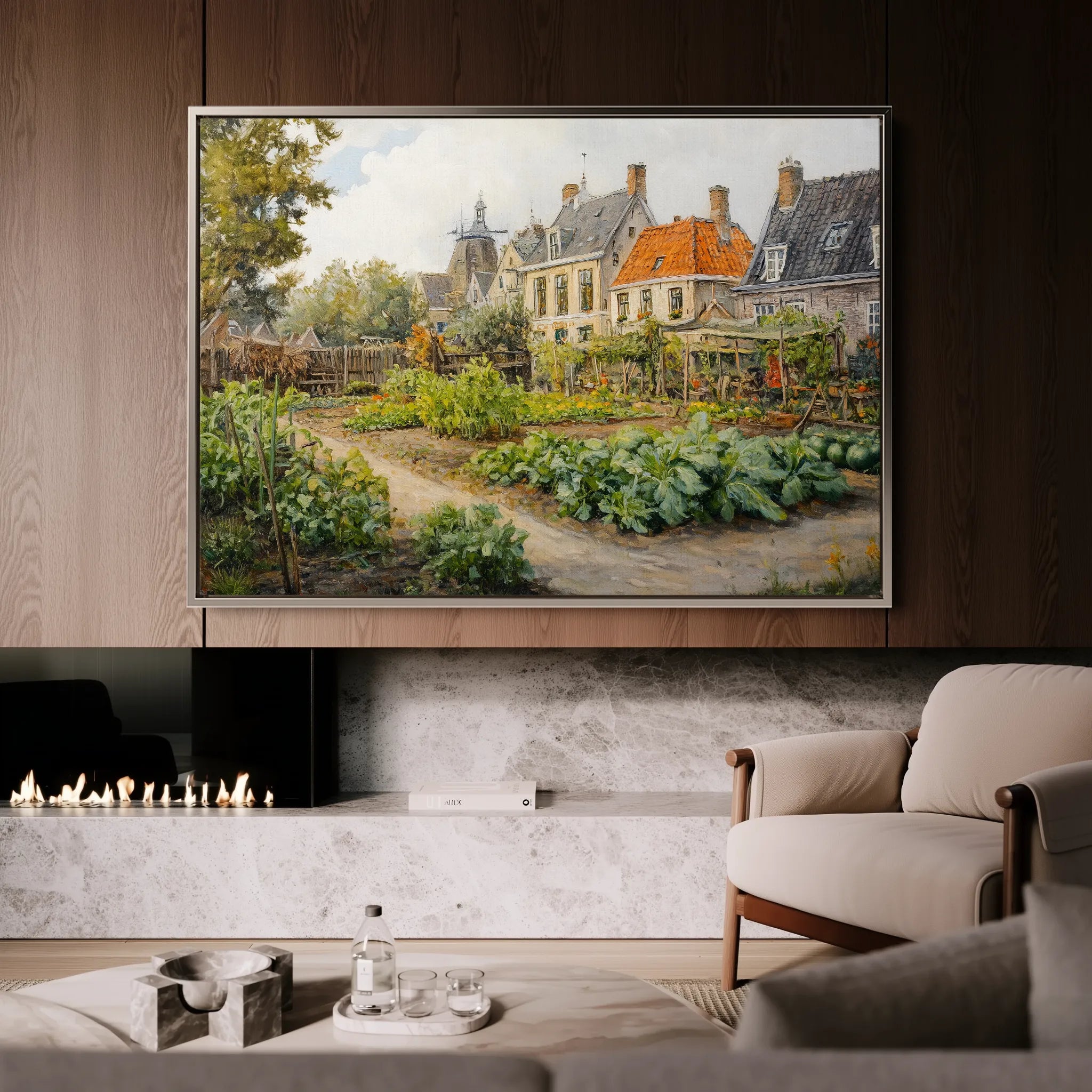 Landscape 278 Canvas Art 60 x 40 cm / Black