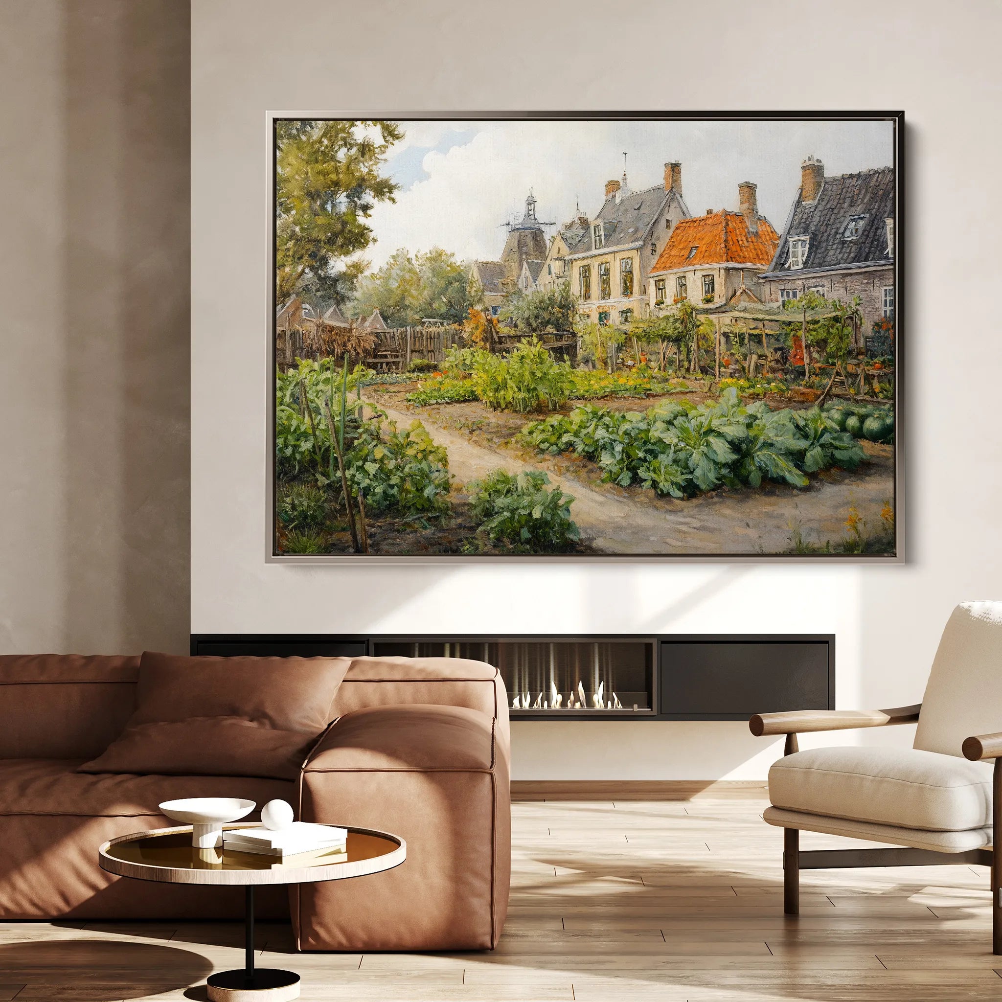 Landscape 278 Canvas Art 60 x 40 cm / Black