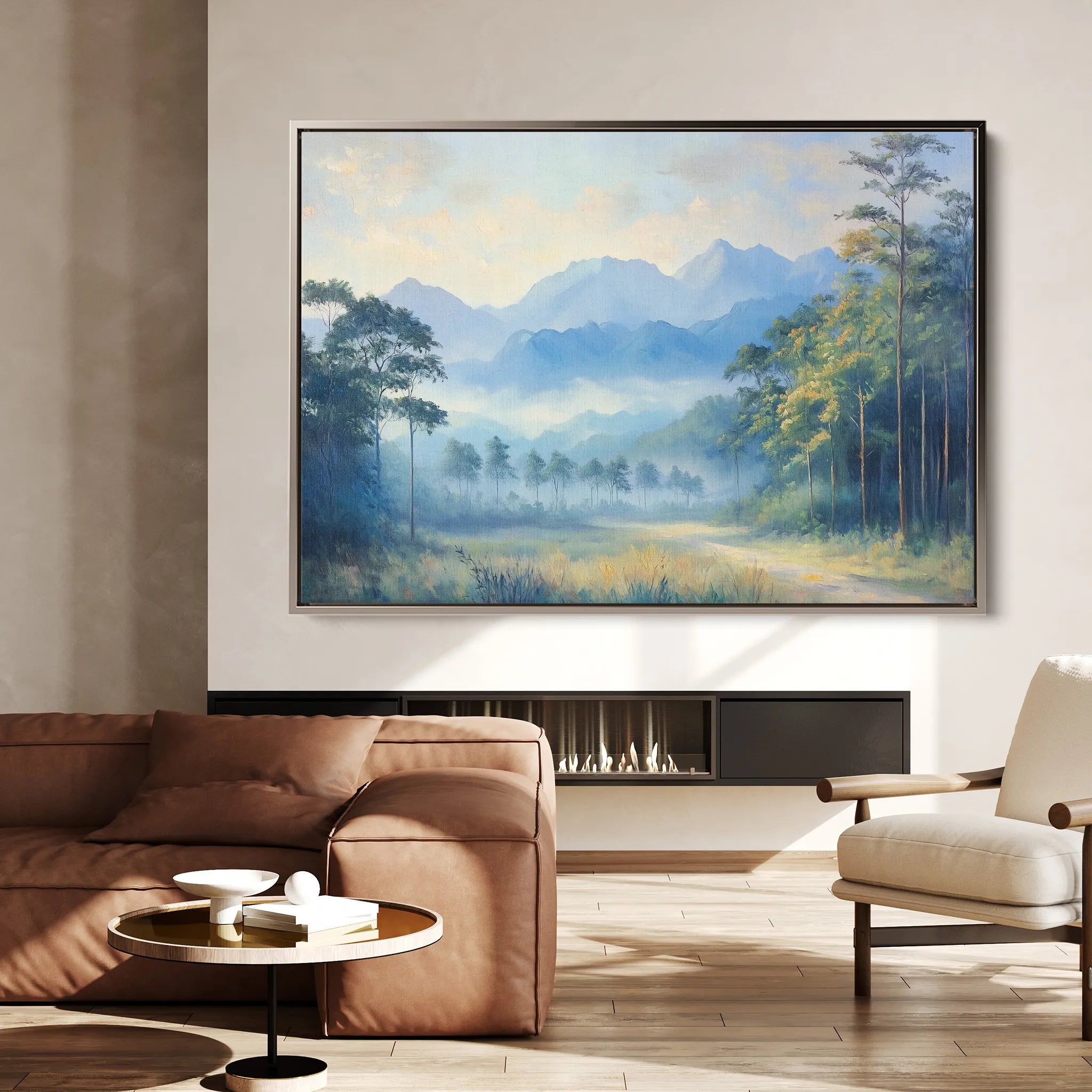 Landscape 279 Canvas Art 60 x 40 cm / Black