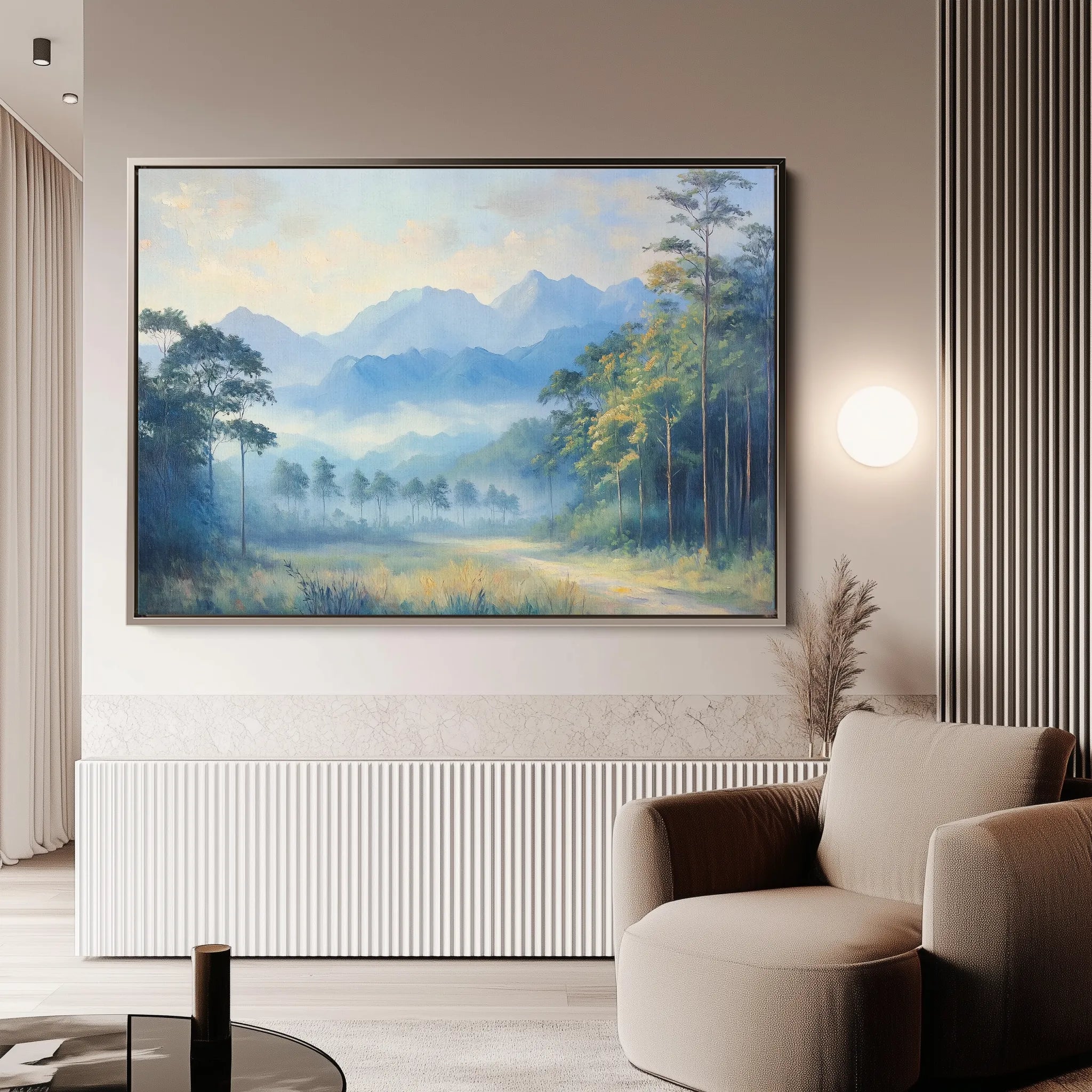 Landscape 279 Canvas Art 60 x 40 cm / Black