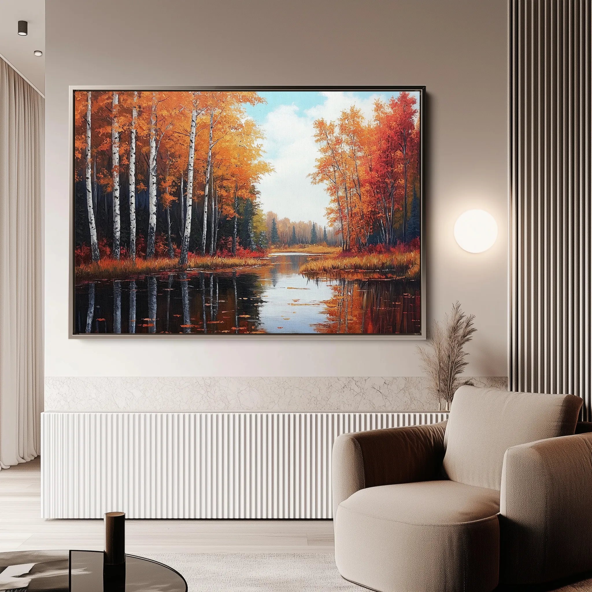 Landscape 280 Canvas Art 60 x 40 cm / Black