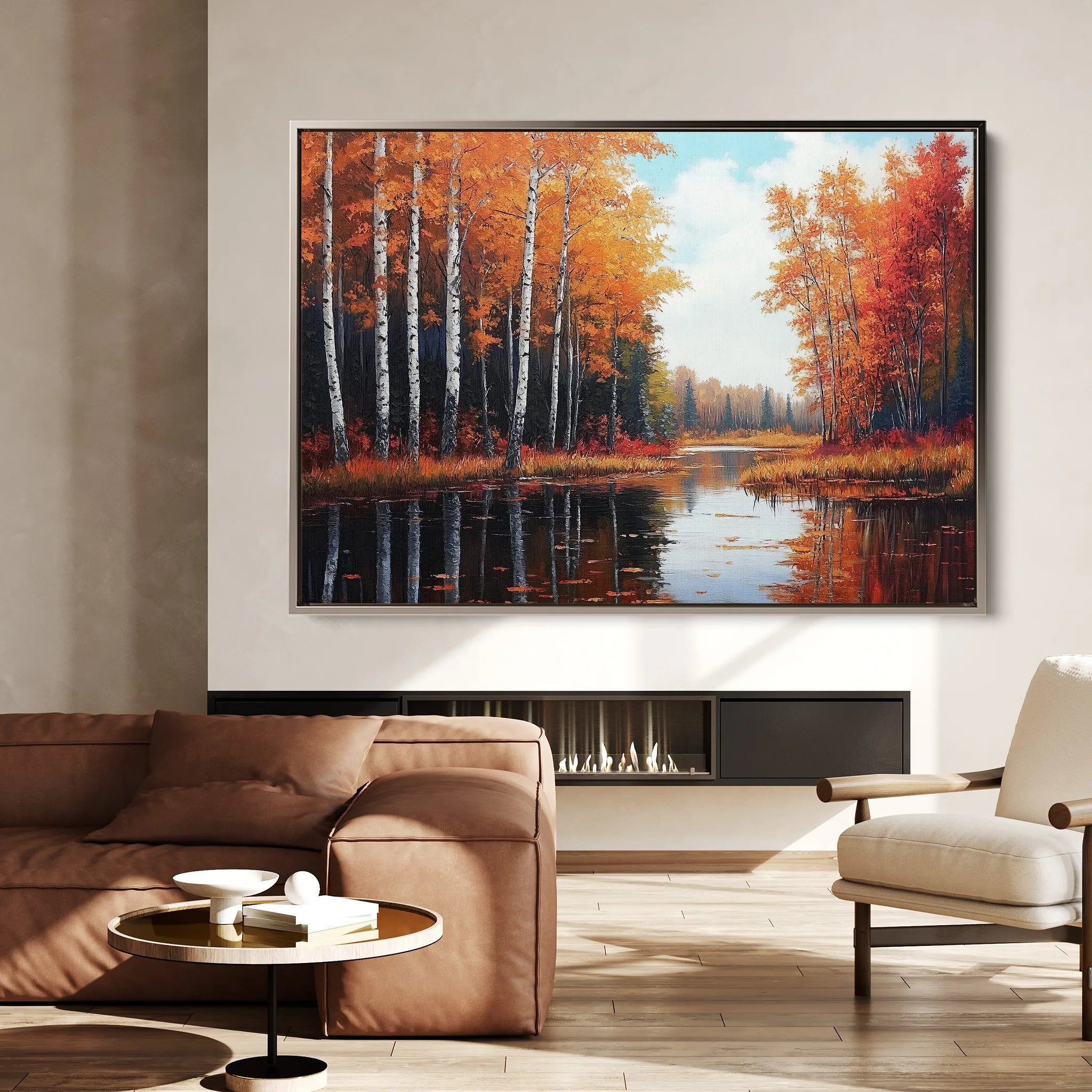Landscape 280 Canvas Art 60 x 40 cm / Black