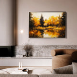 Landscape 281 Canvas Art 60 x 40 cm / Black