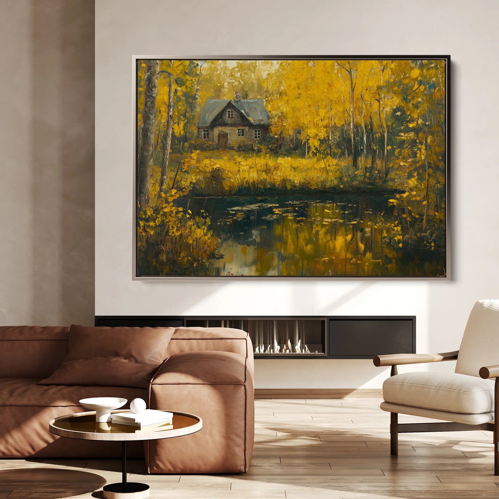 Landscape 282 Canvas Art 60 x 40 cm / Black
