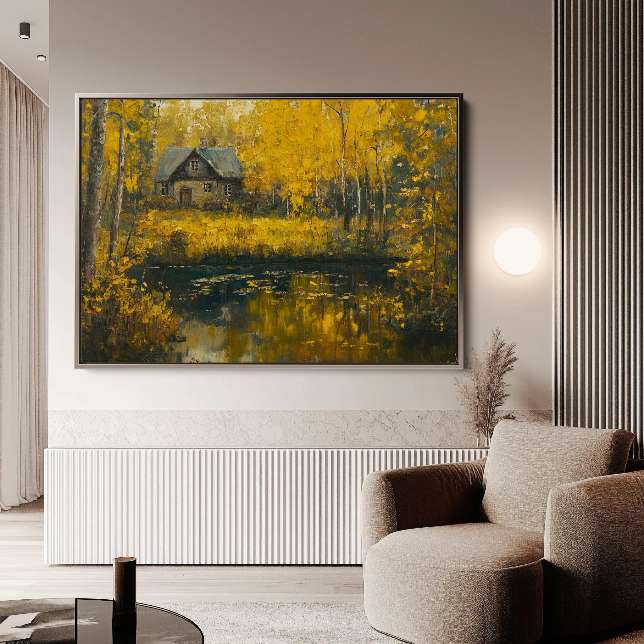 Landscape 282 Canvas Art 60 x 40 cm / Black