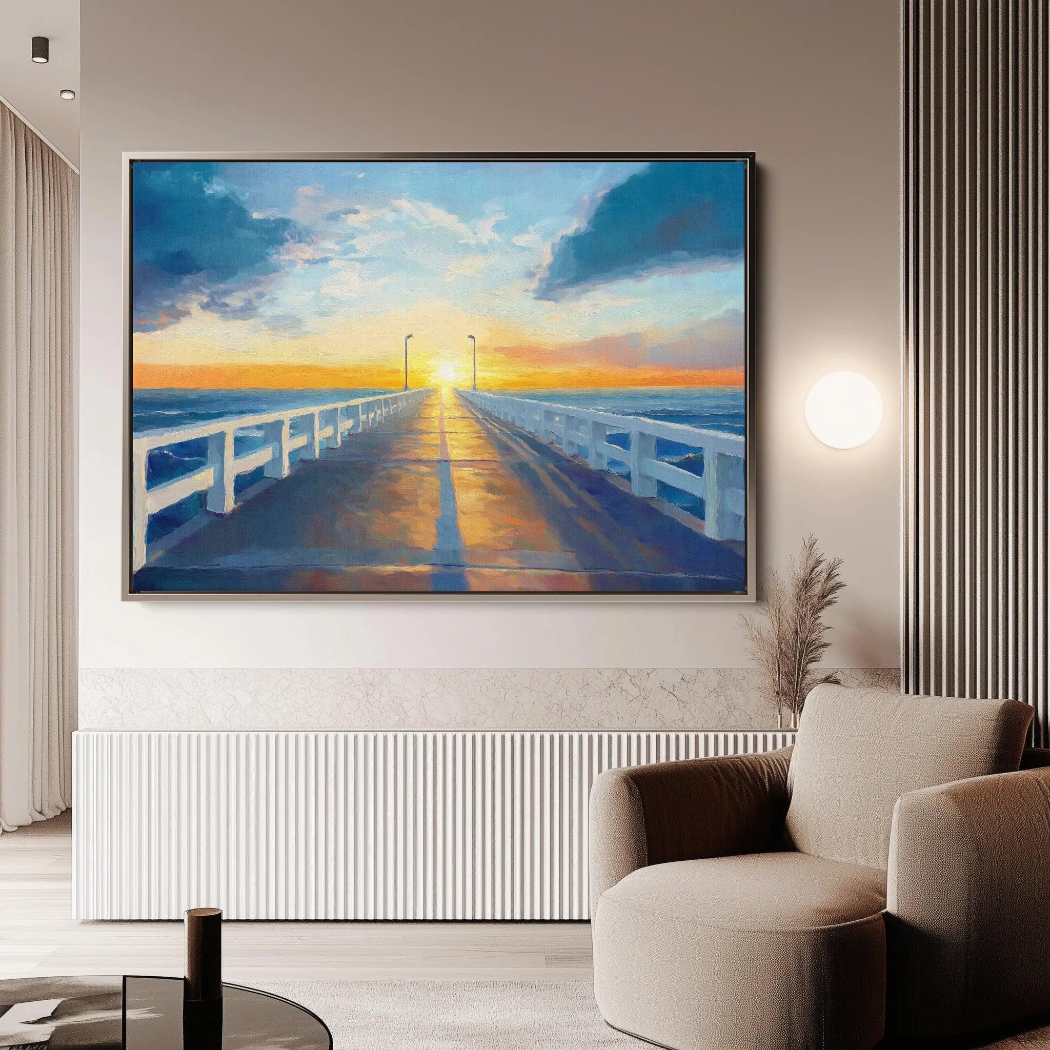 Landscape 283 Canvas Art 60 x 40 cm / Black