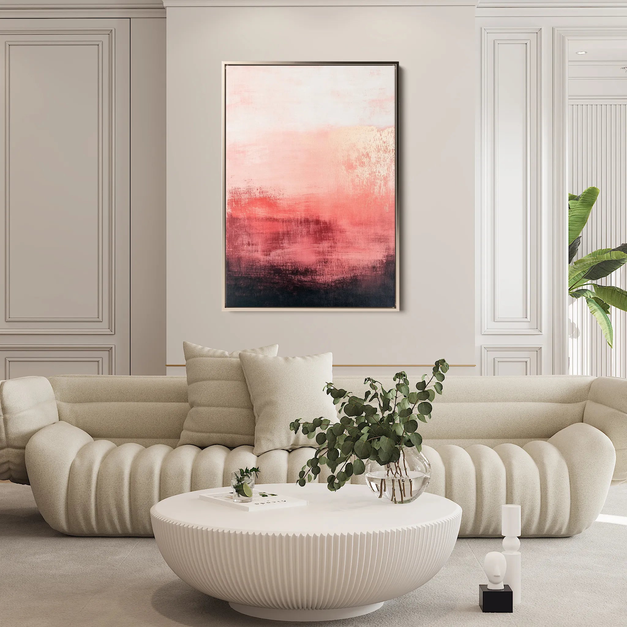 Abstract 284 Canvas Art 60 x 40 cm / Black