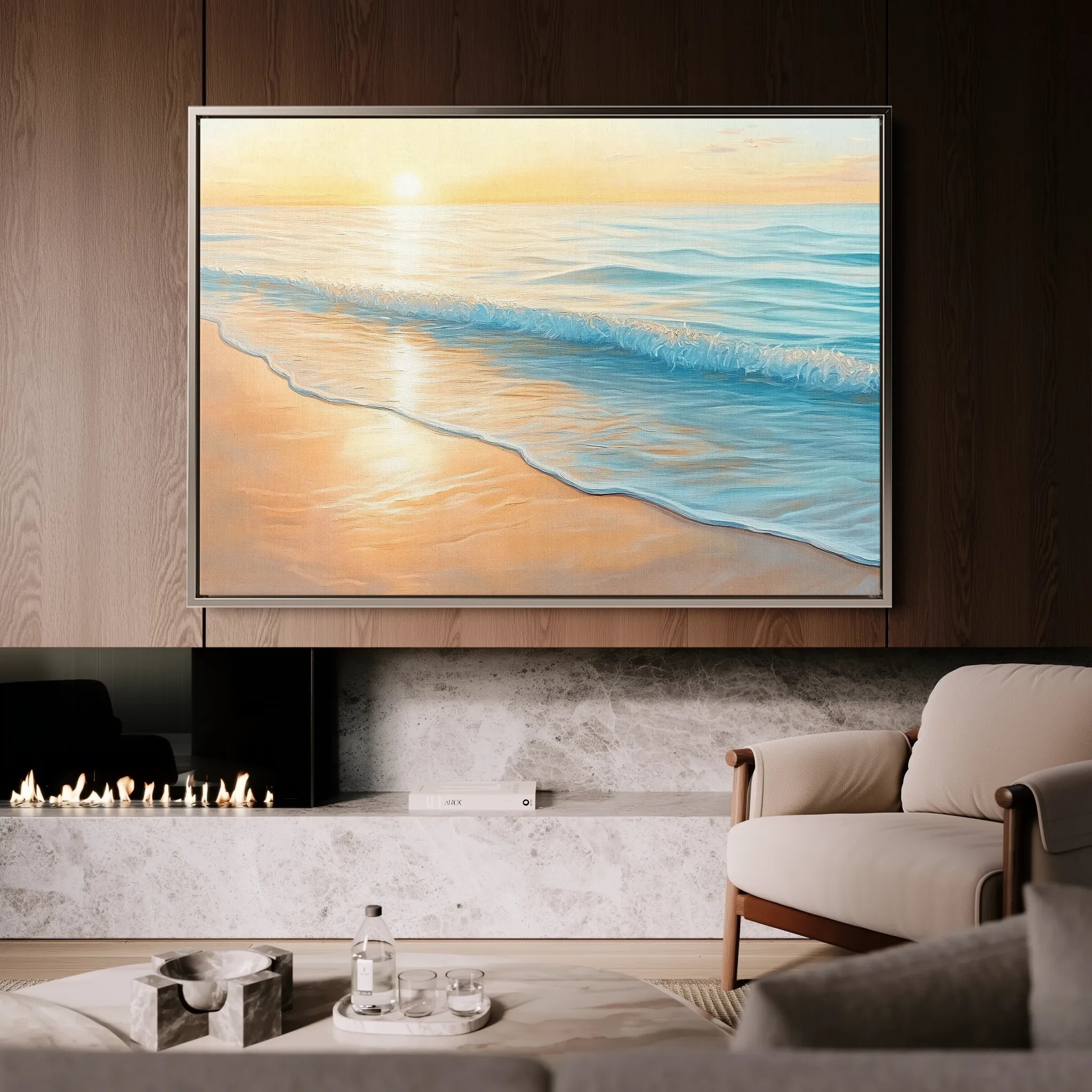 Landscape 284 Canvas Art 60 x 40 cm / Black