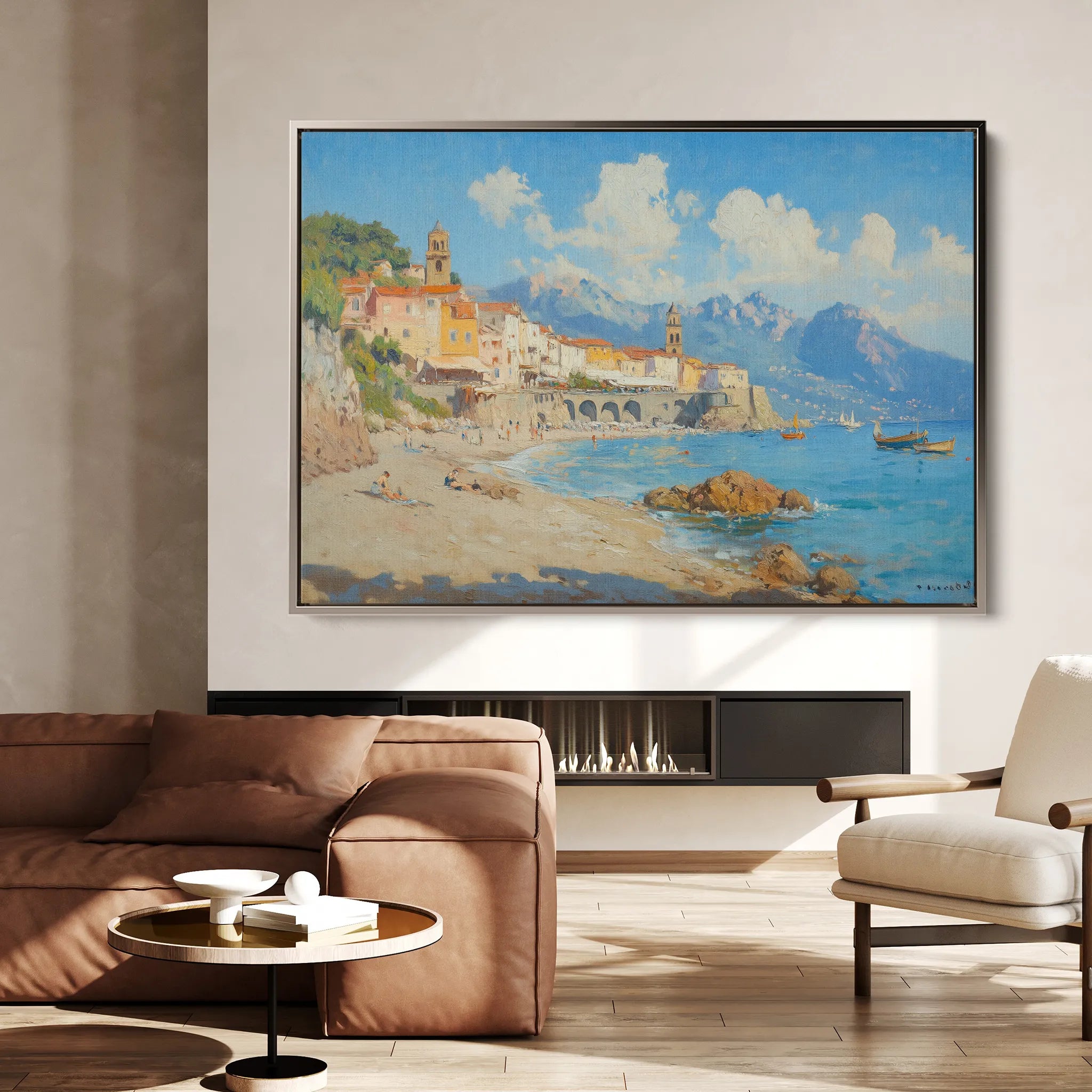 Landscape 285 Canvas Art 60 x 40 cm / Black