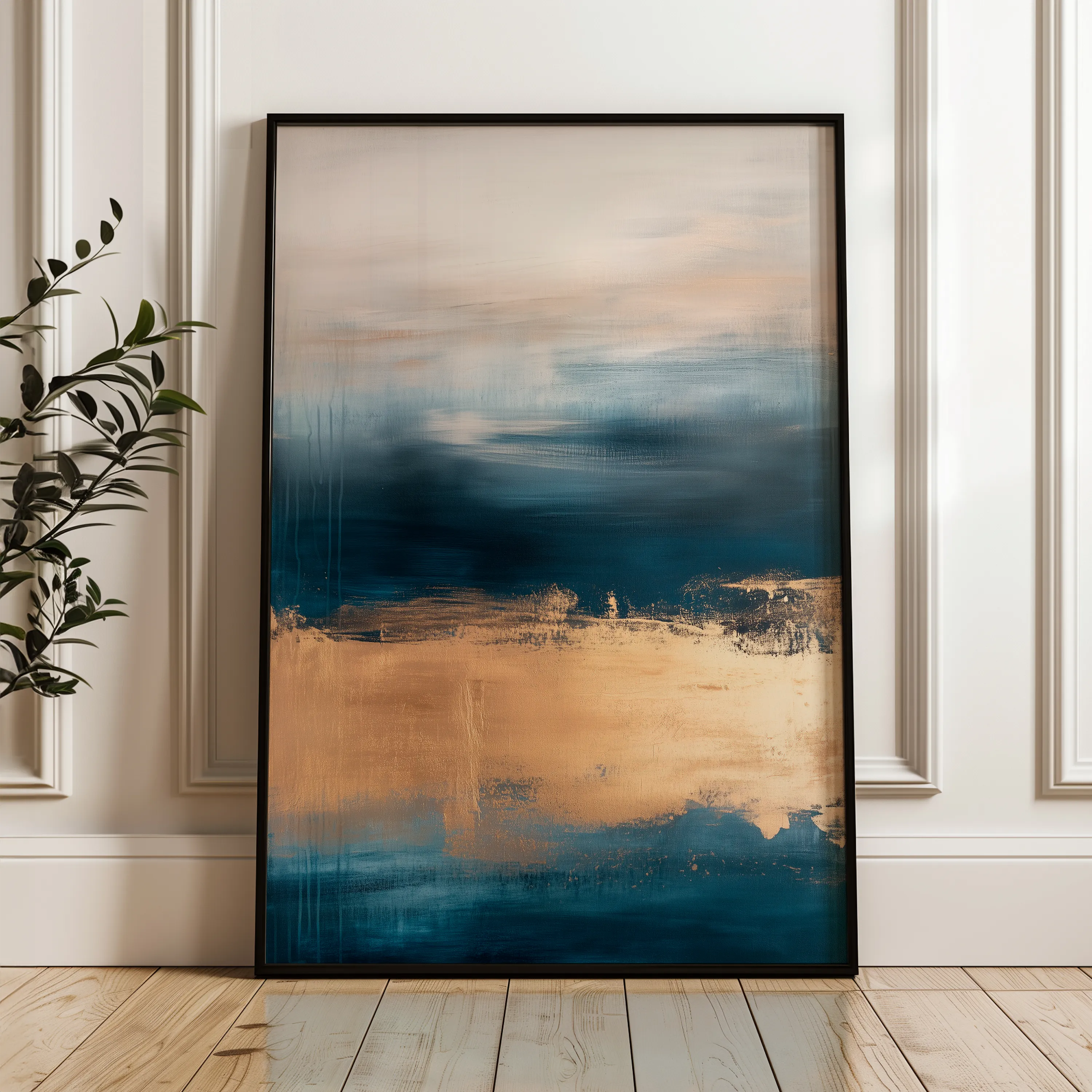 Abstract 286 Canvas Art 60 x 40 cm / Black
