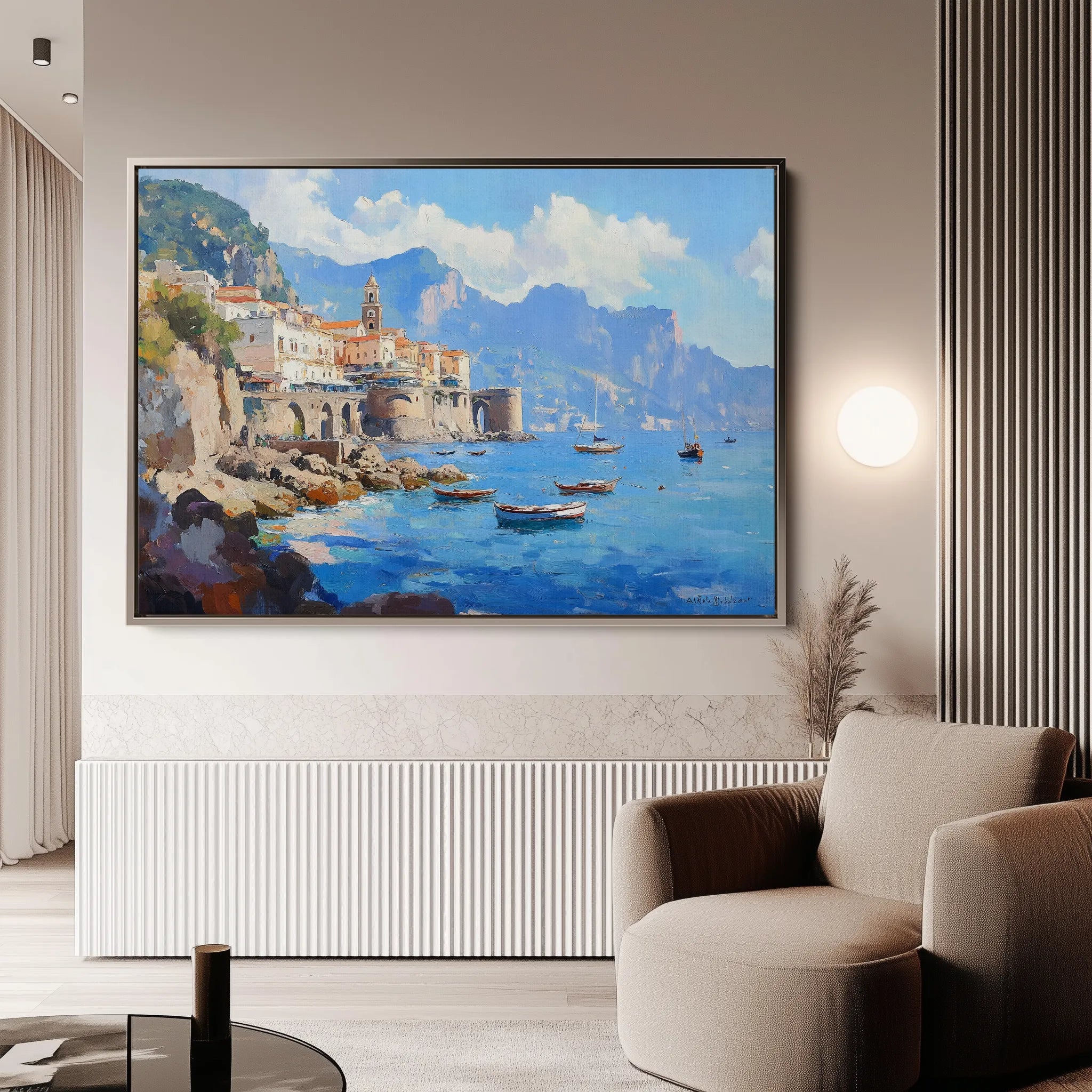 Landscape 286 Canvas Art 60 x 40 cm / Black