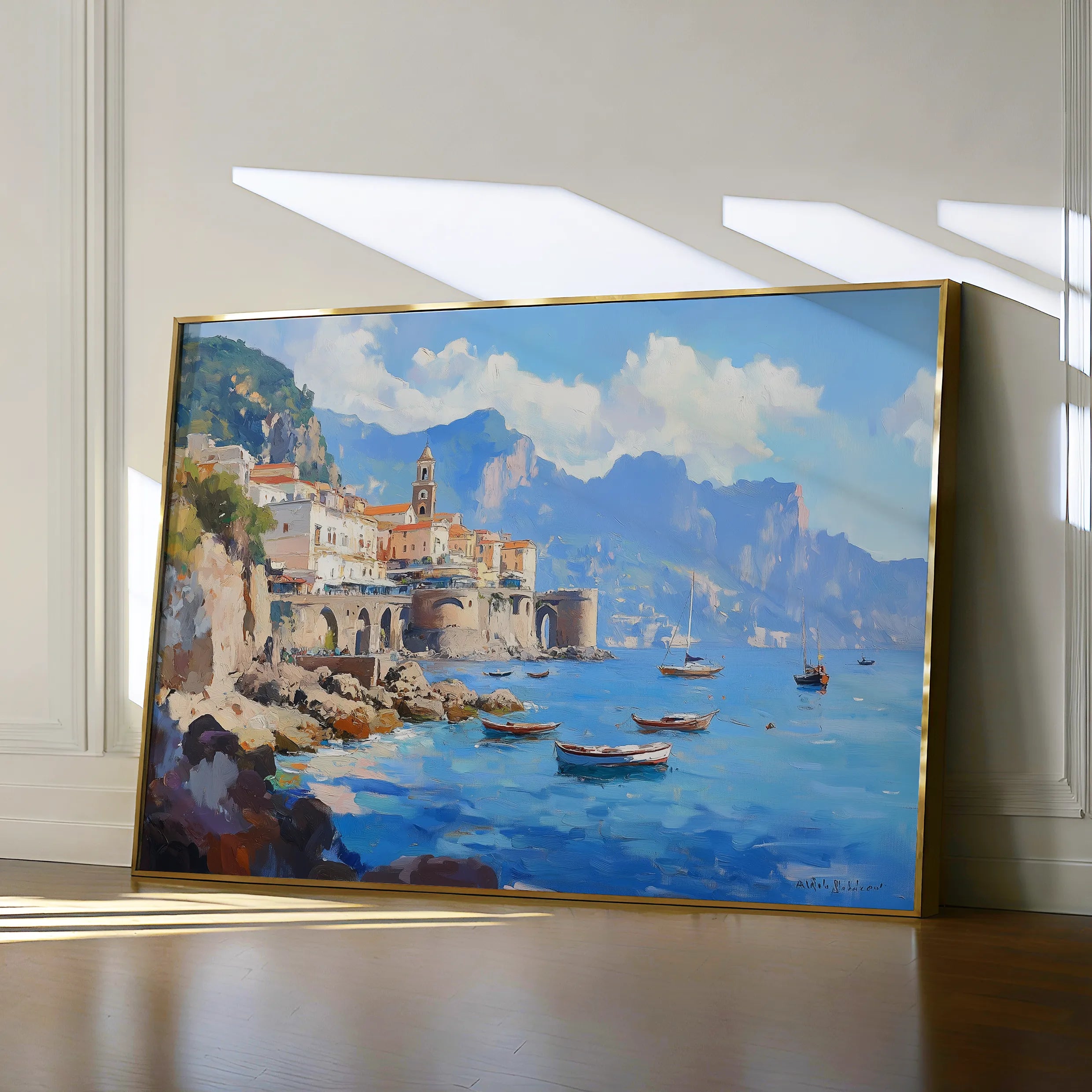 Landscape 286 Canvas Art 60 x 40 cm / Black