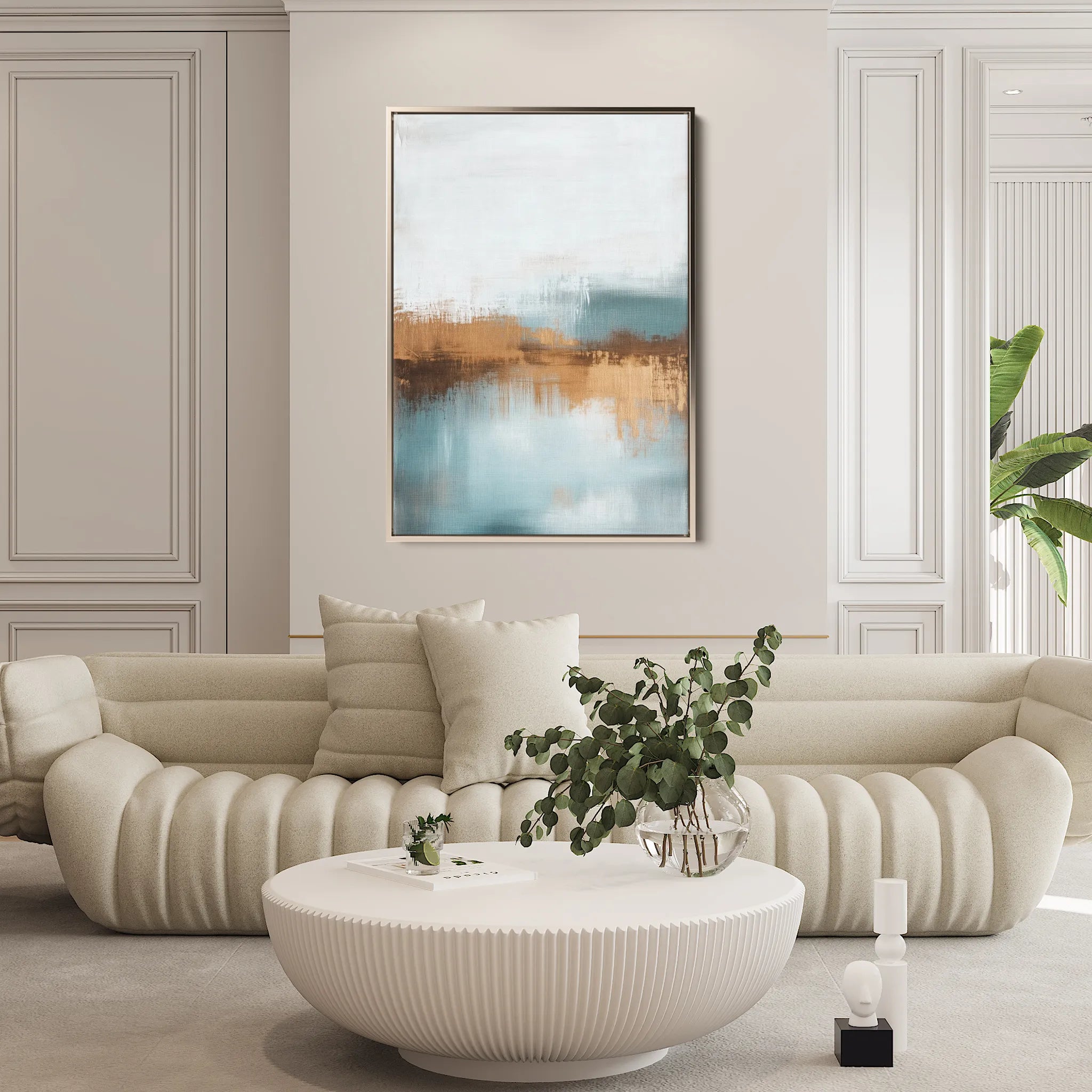 Abstract 288 Canvas Art 60 x 40 cm / Black