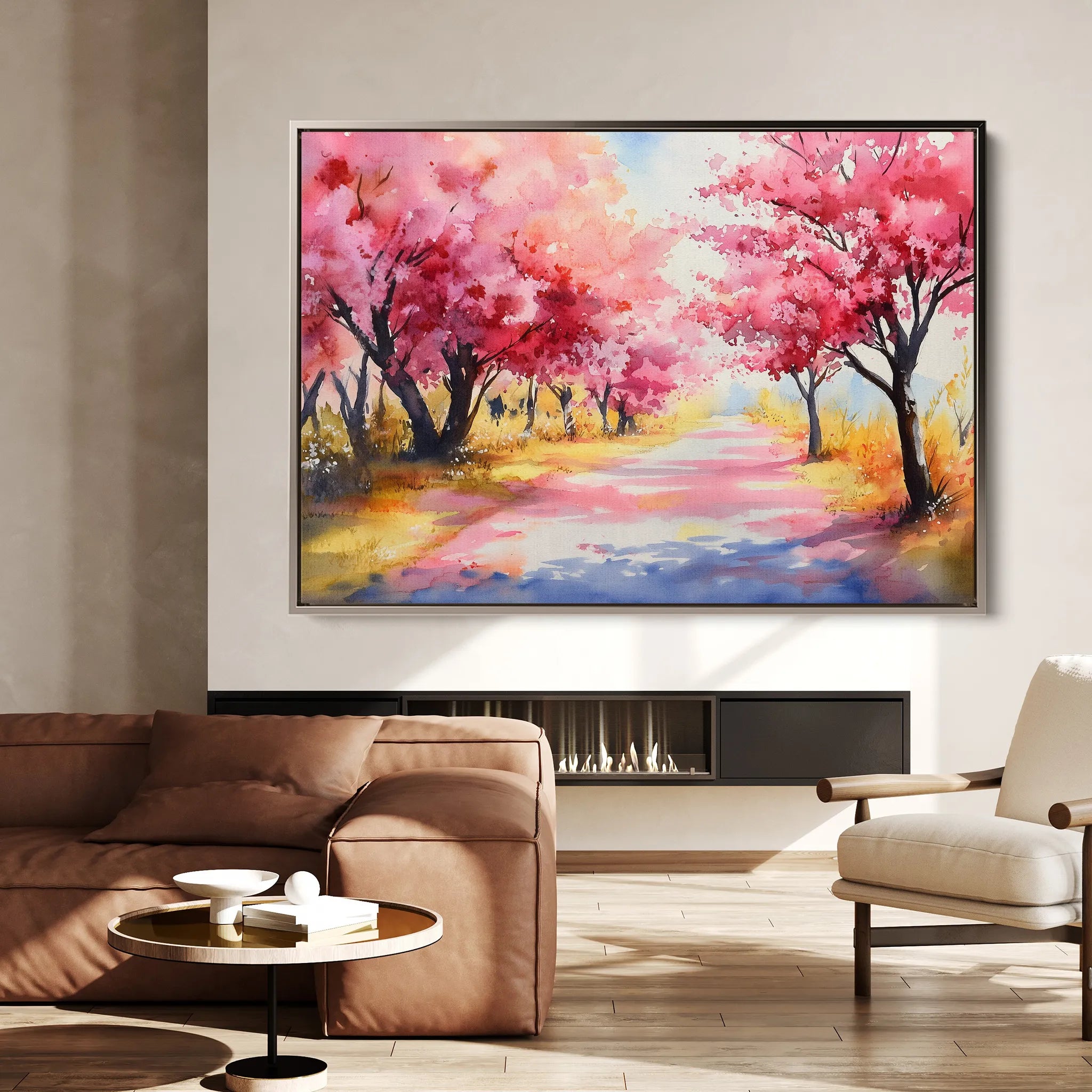 Landscape 288 Canvas Art 60 x 40 cm / Black