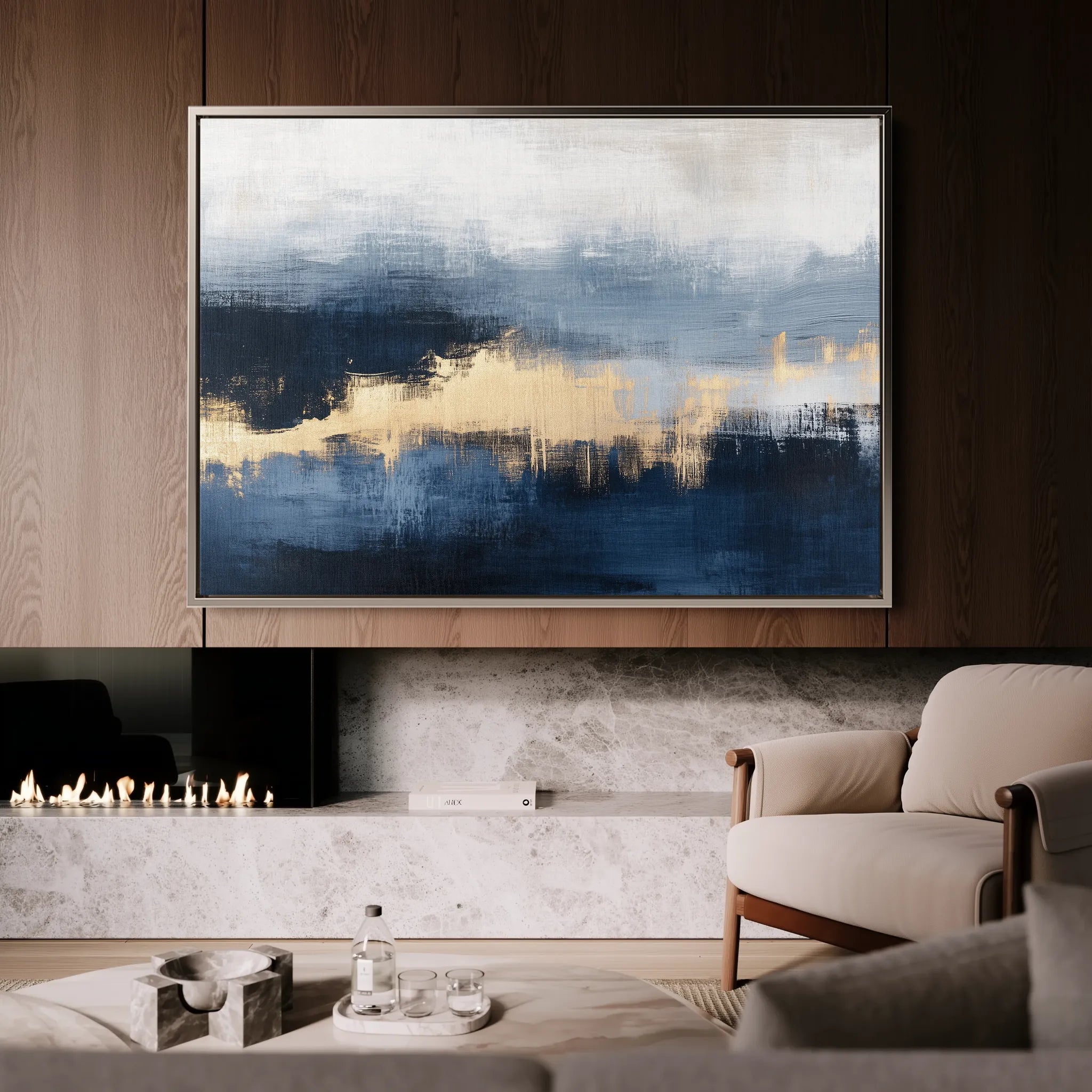 Abstract 289 Canvas Art 60 x 40 cm / Black