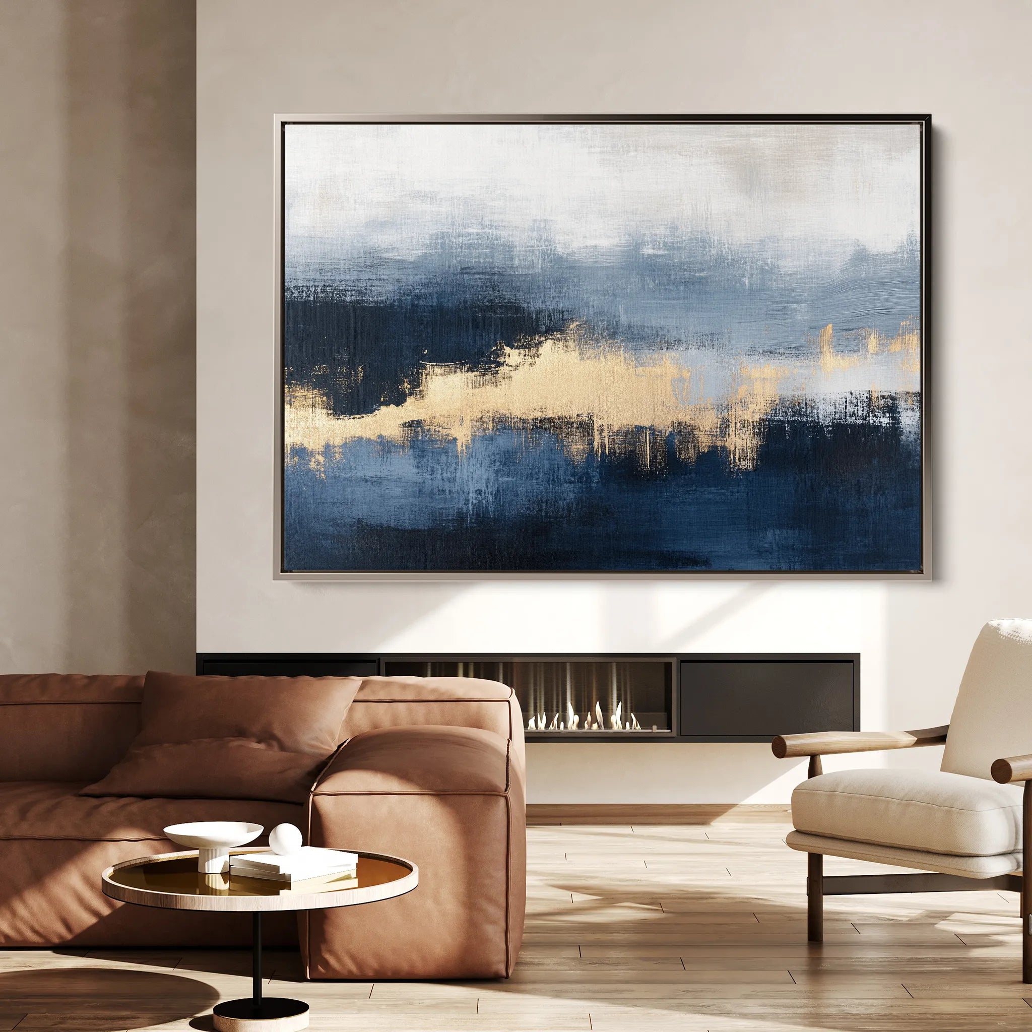 Abstract 289 Canvas Art 60 x 40 cm / Black