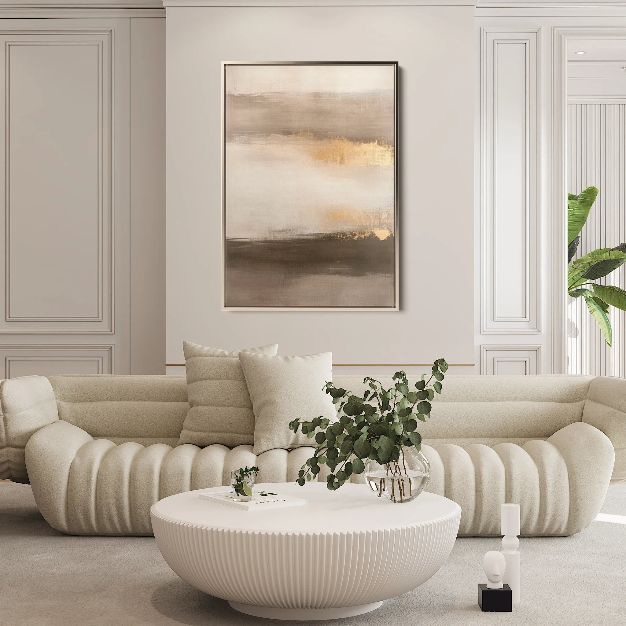 Abstract 290 Canvas Art 60 x 40 cm / Black
