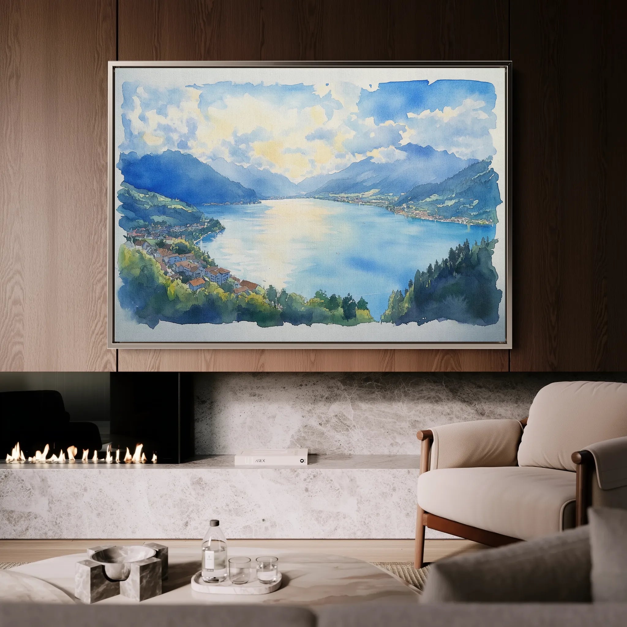 Landscape 290 Canvas Art 60 x 40 cm / Black