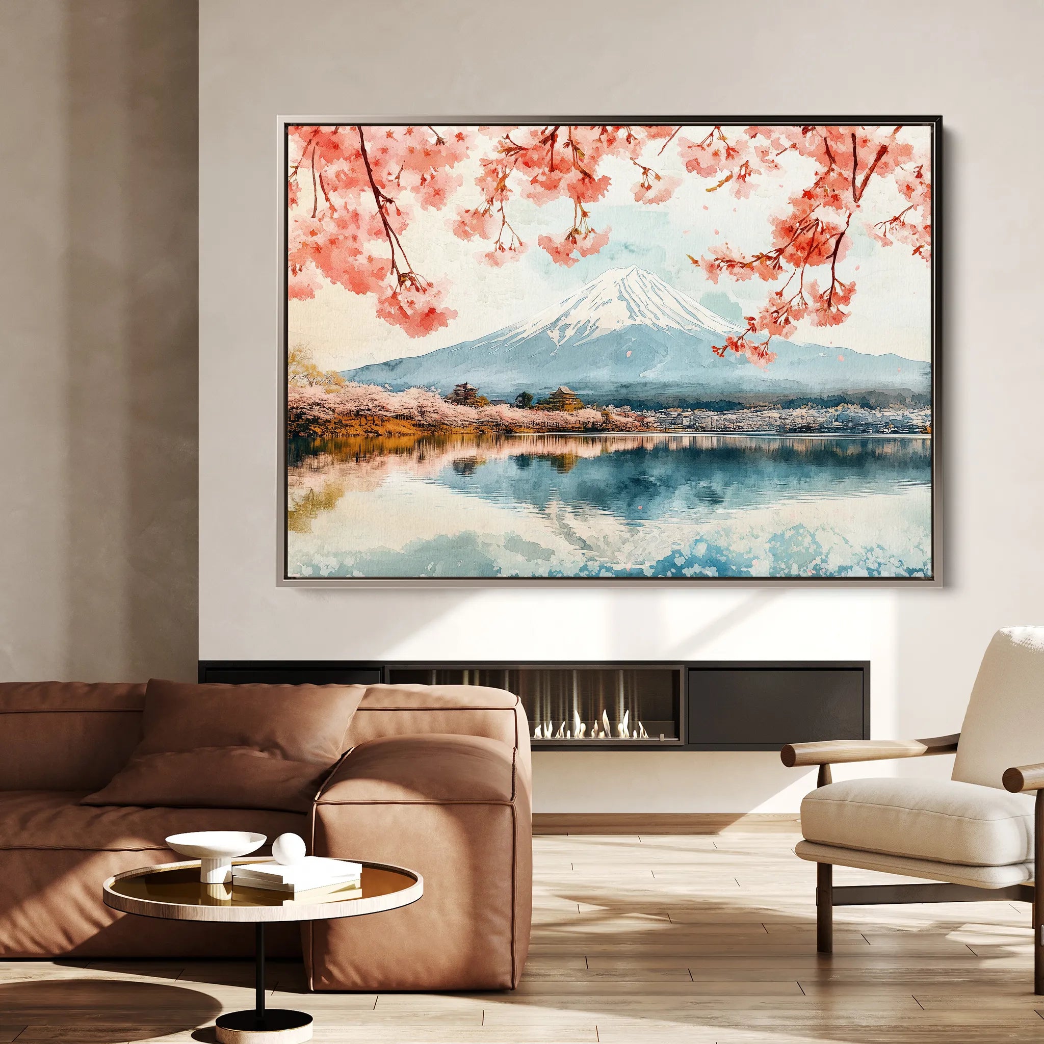 Landscape 291 Canvas Art 60 x 40 cm / Black