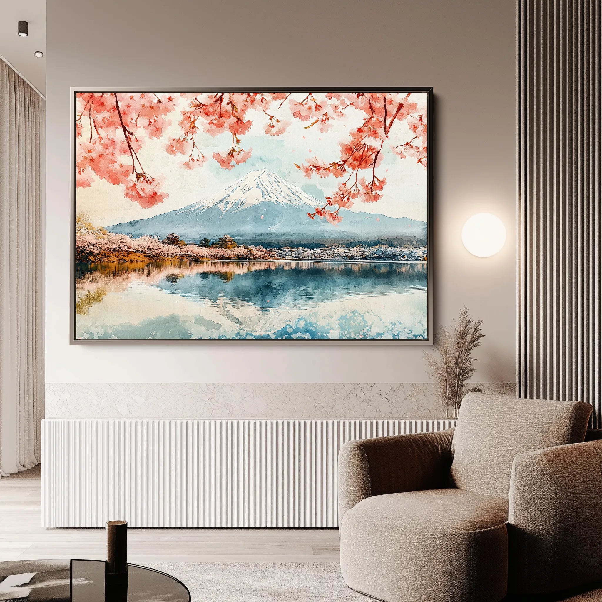 Landscape 291 Canvas Art 60 x 40 cm / Black