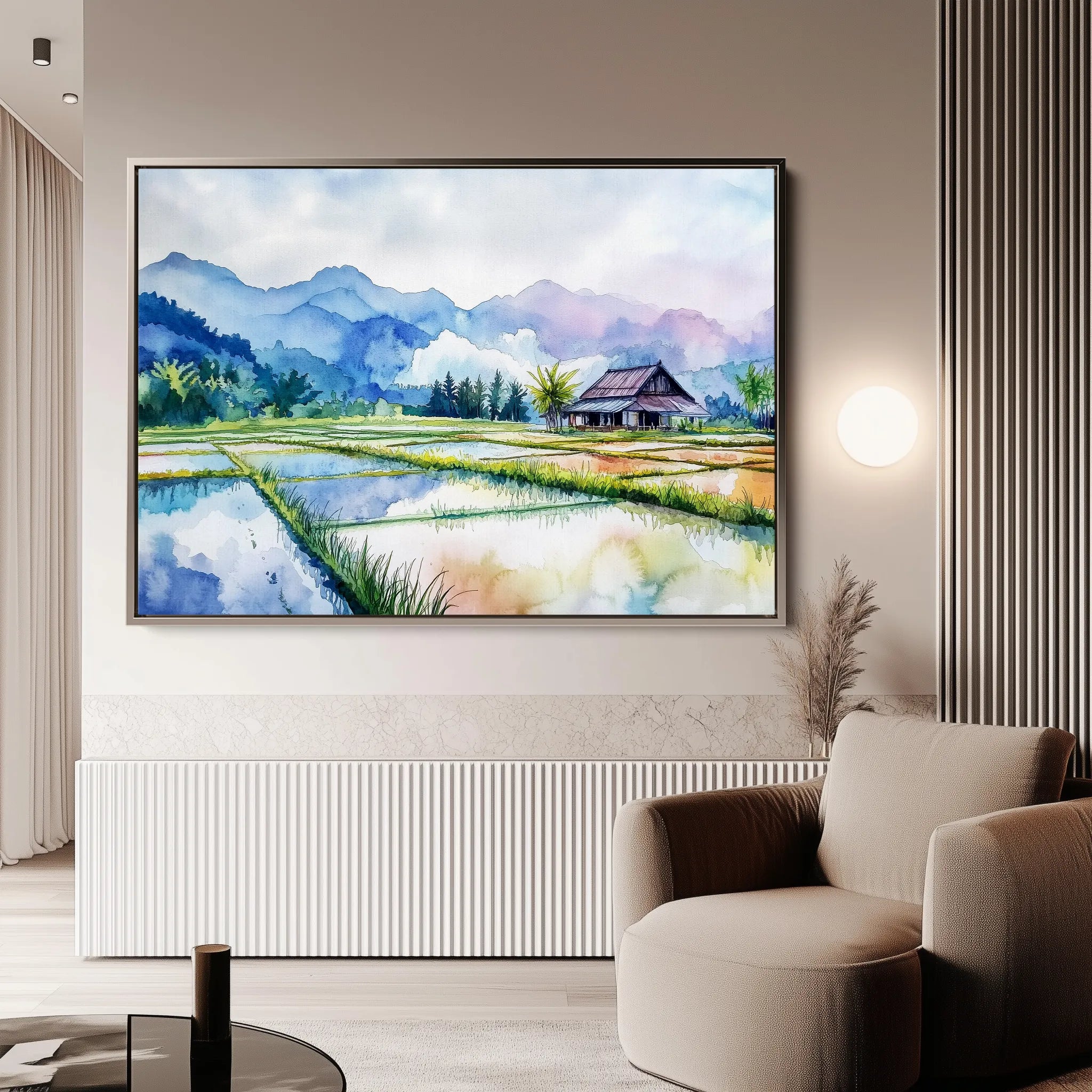 Landscape 292 Canvas Art 60 x 40 cm / Black