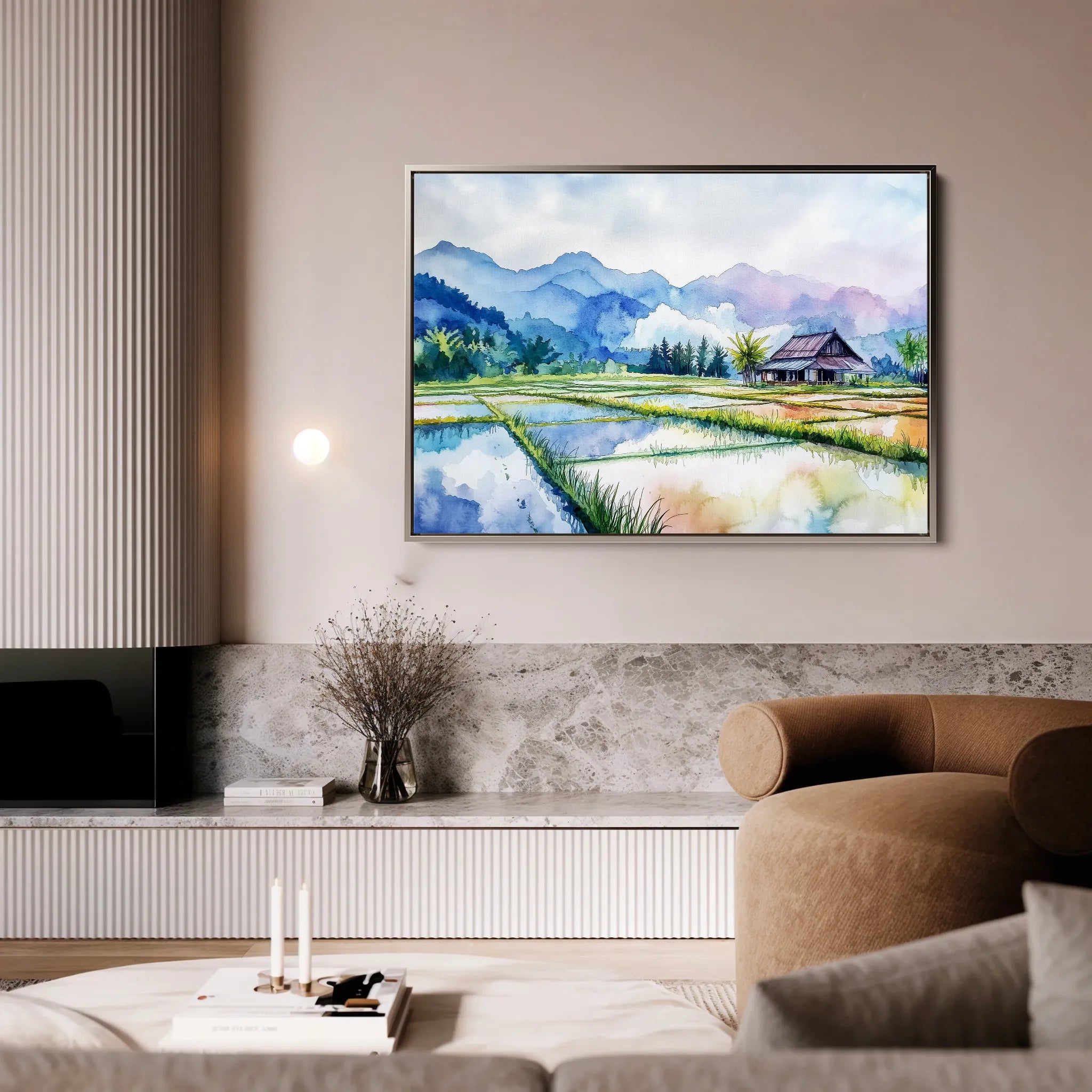 Landscape 292 Canvas Art 60 x 40 cm / Black