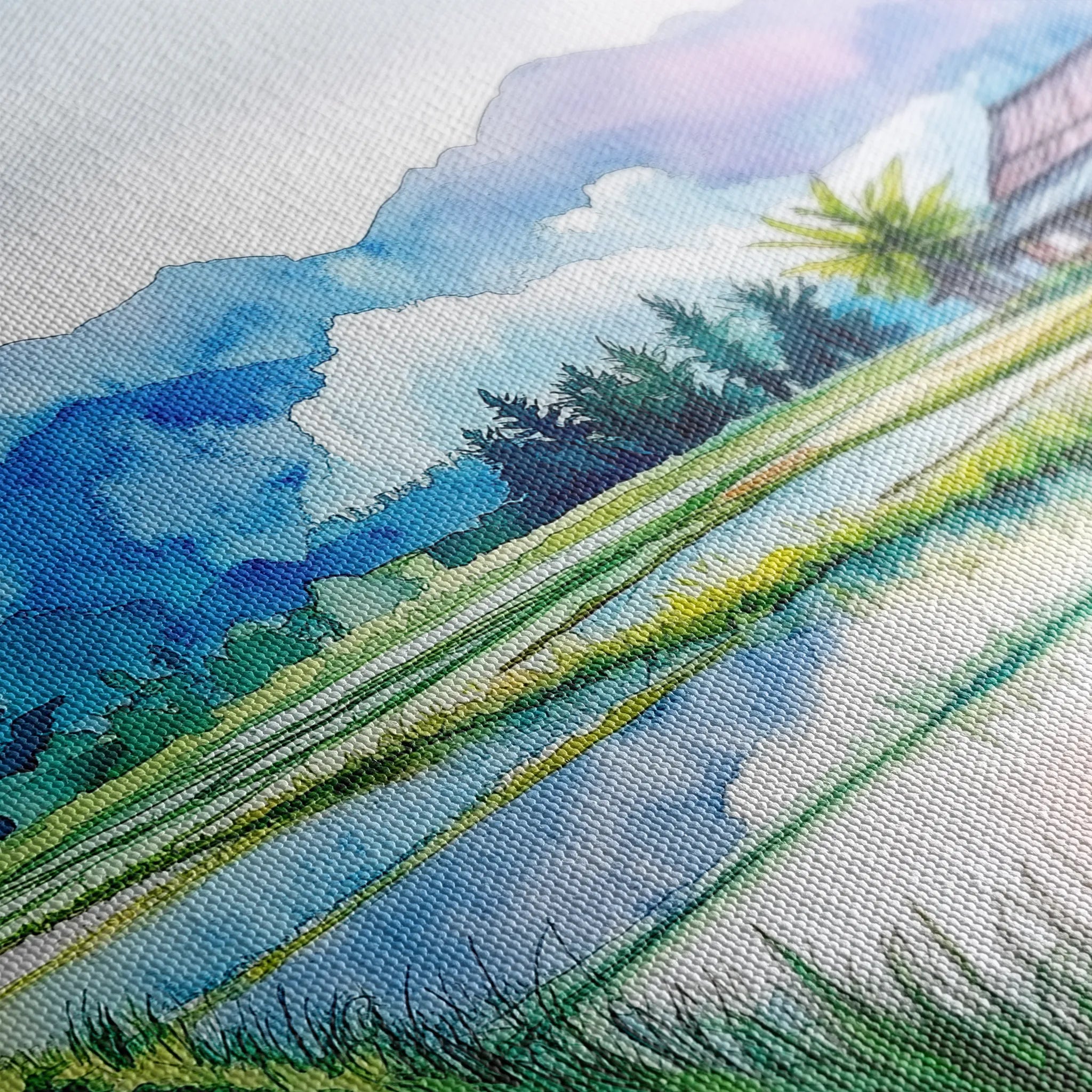 Landscape 292 Canvas Art 60 x 40 cm / Black