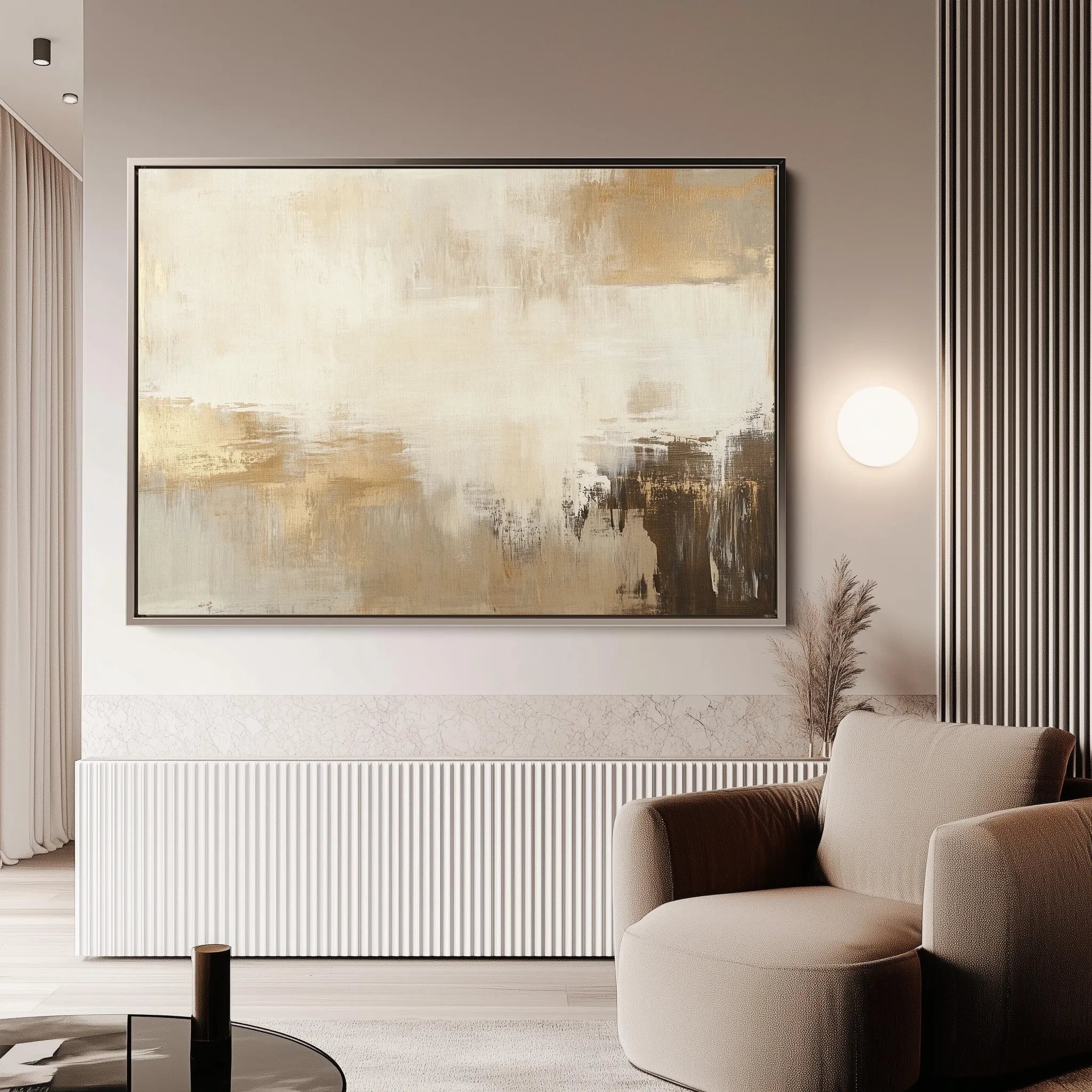 Abstract 293 Canvas Art 60 x 40 cm / Black