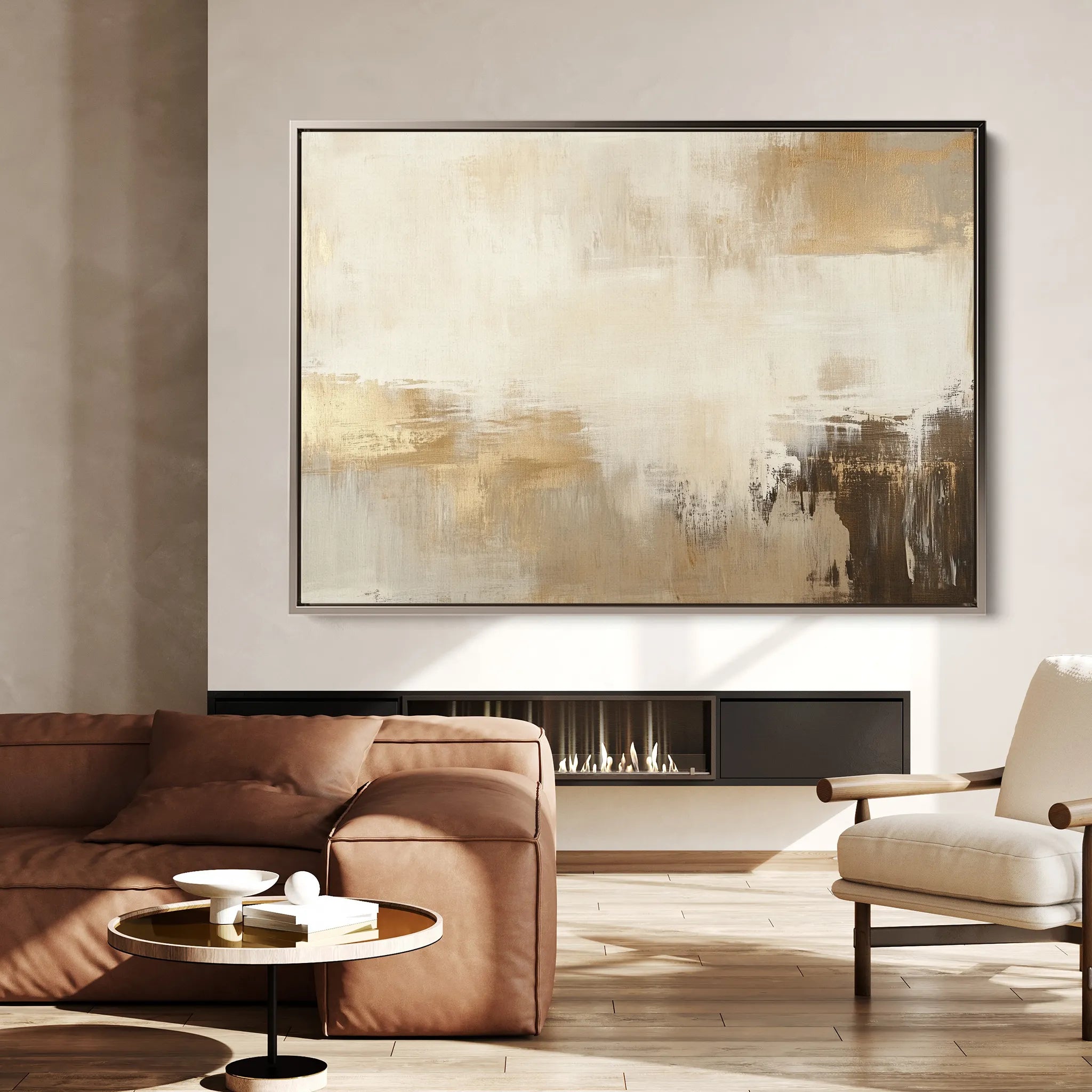 Abstract 293 Canvas Art 60 x 40 cm / Black