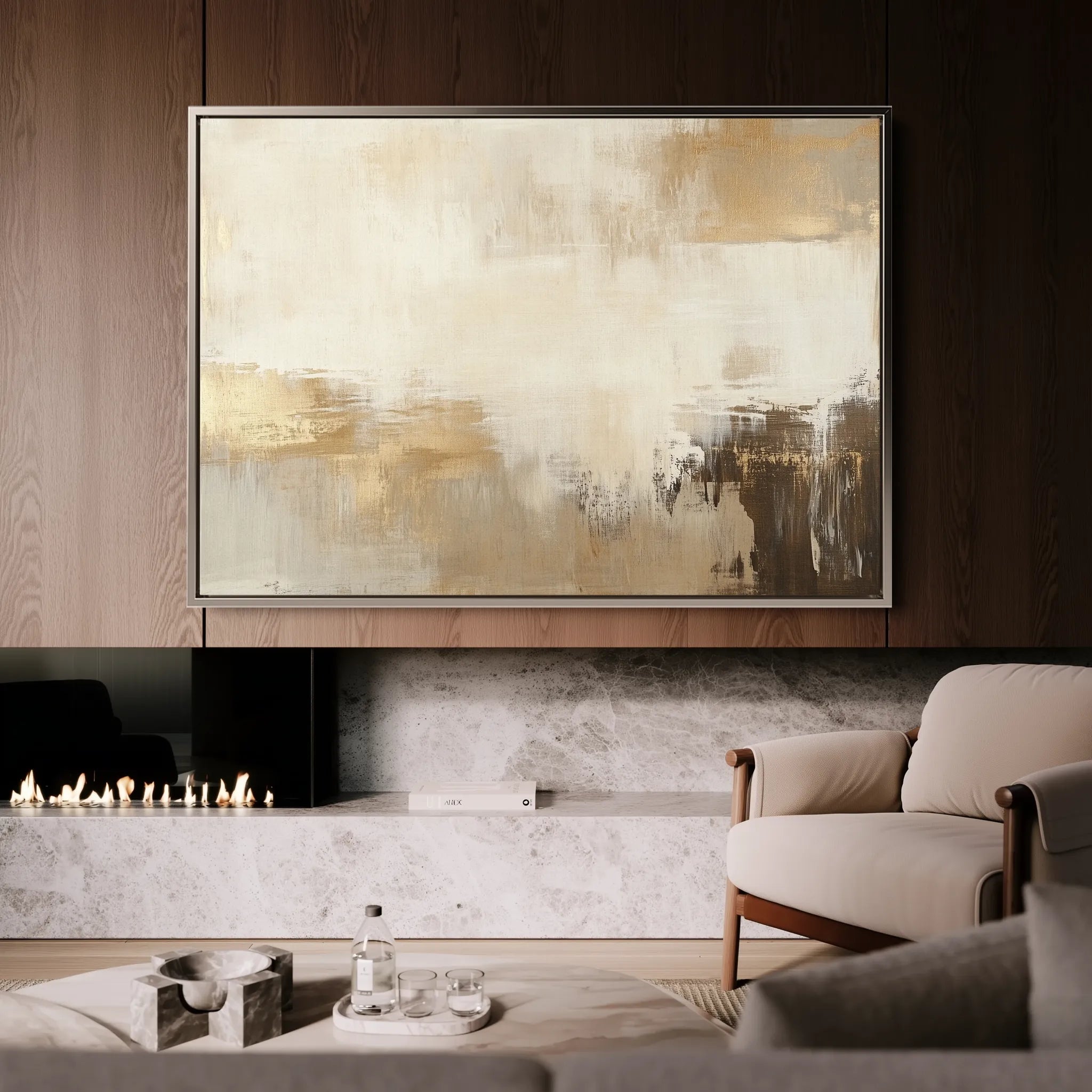 Abstract 293 Canvas Art 60 x 40 cm / Black
