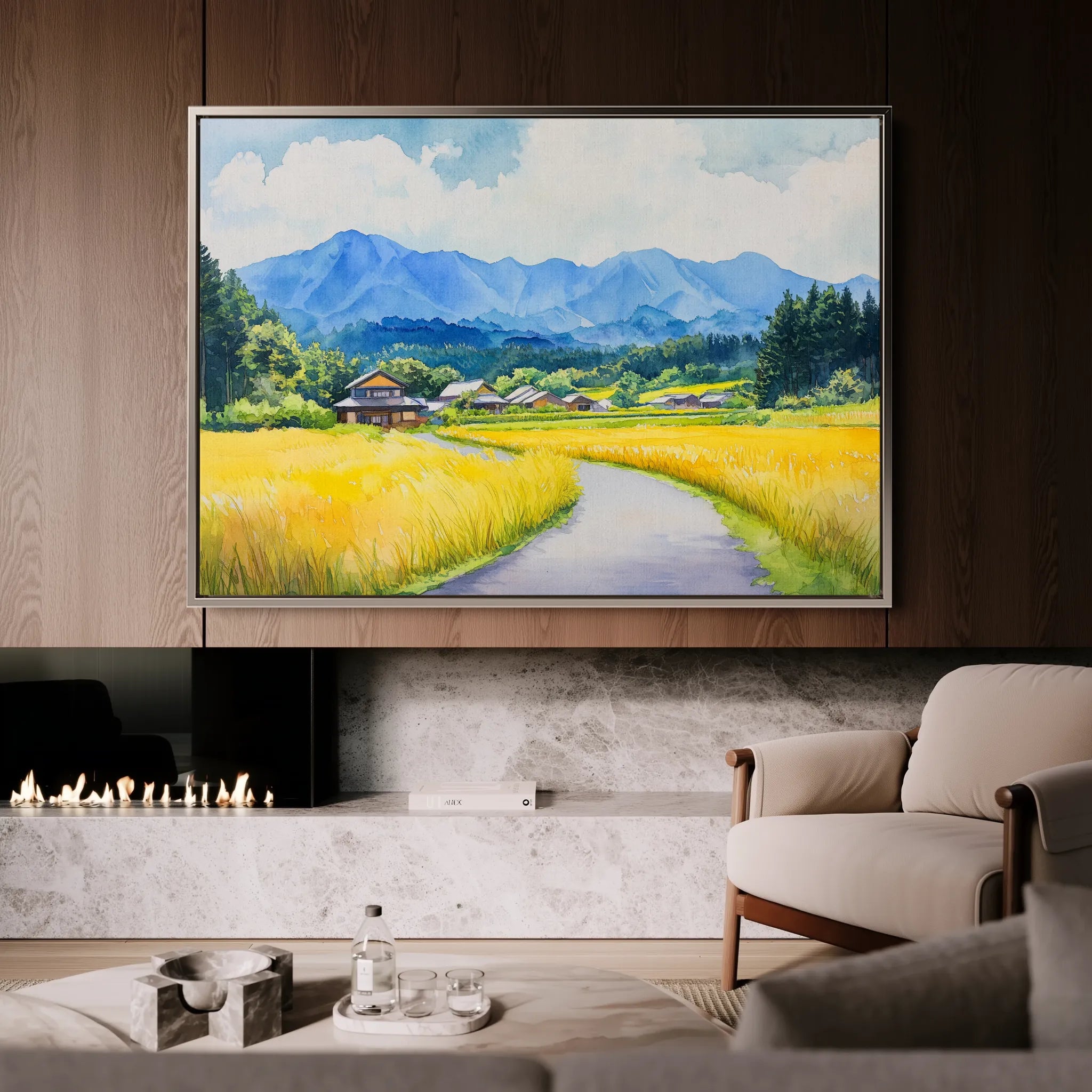 Landscape 293 Canvas Art 60 x 40 cm / Black