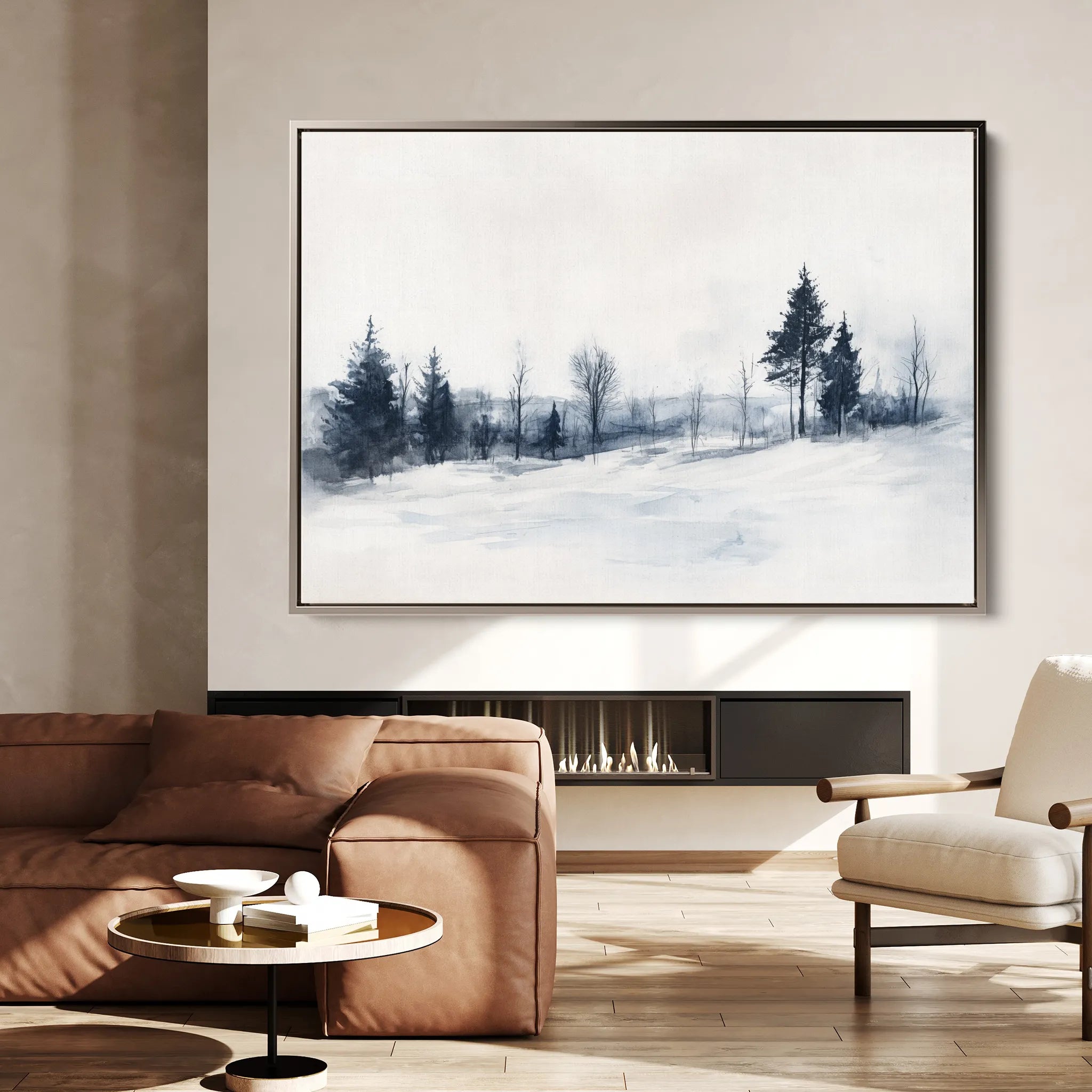 Landscape 294 Canvas Art 60 x 40 cm / Black