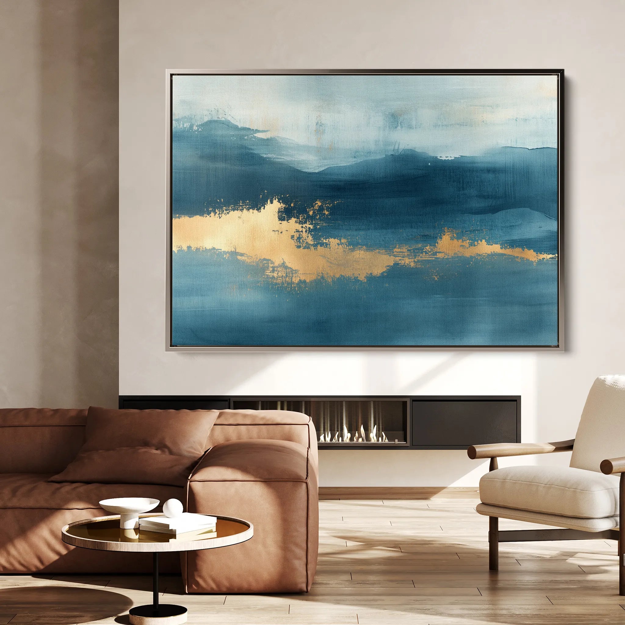 Abstract 296 Canvas Art 60 x 40 cm / Black